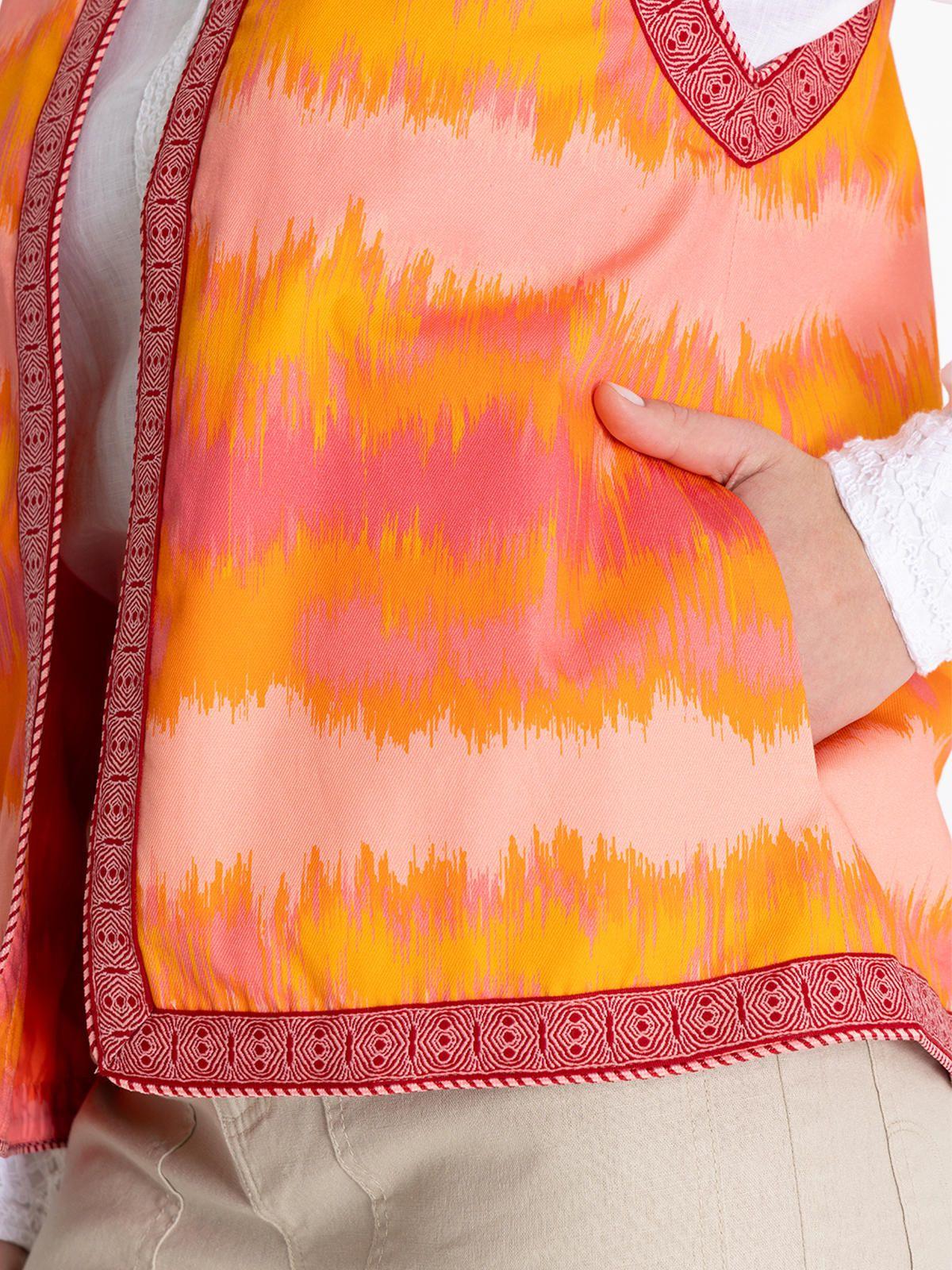 Chaqueta Algodón Orgánico Naranja Delfi Mujer -8