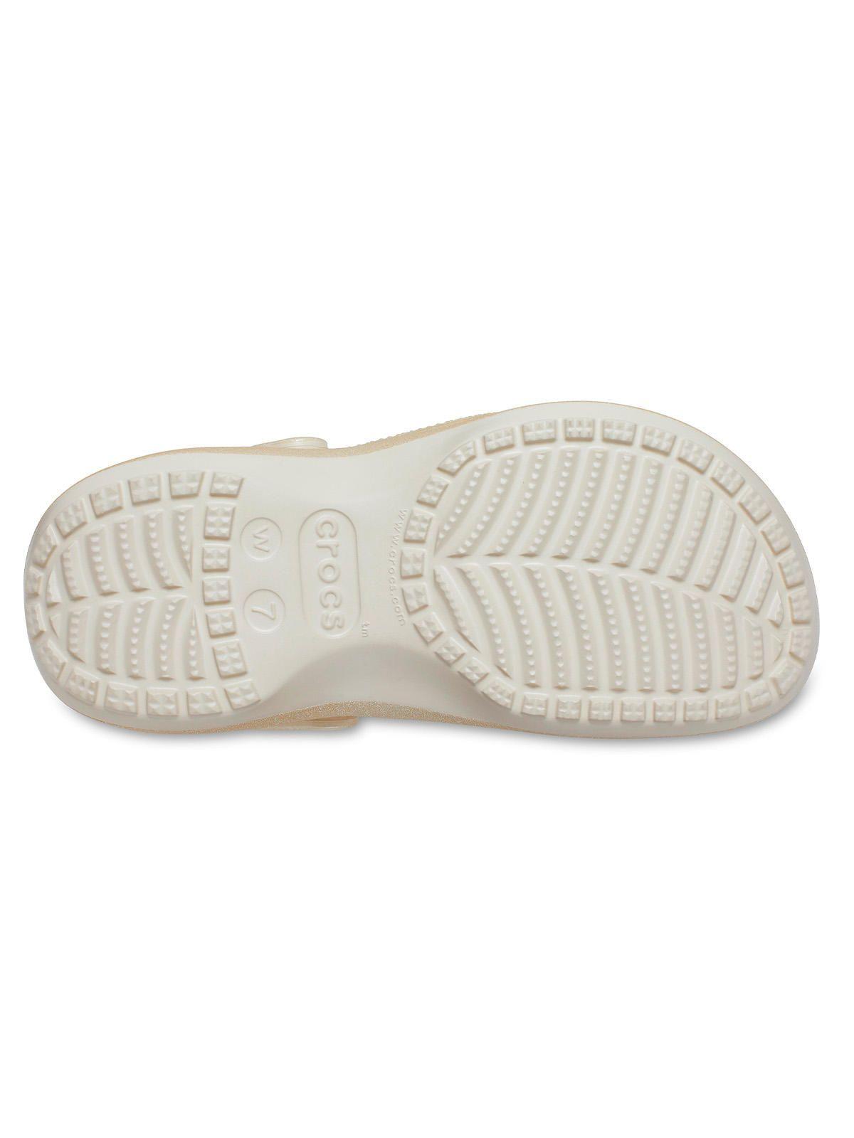 Zueco Mujer Classic Plataforma Glitter Beige-5