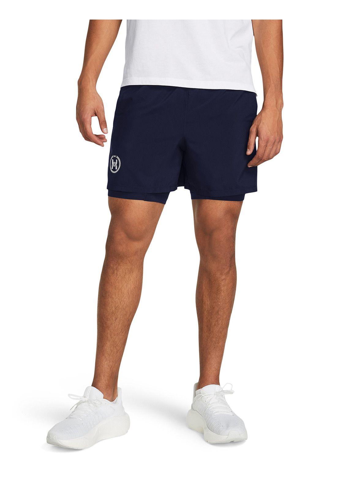 Shorts UA Launch de 5" hombre Azul Marino-3
