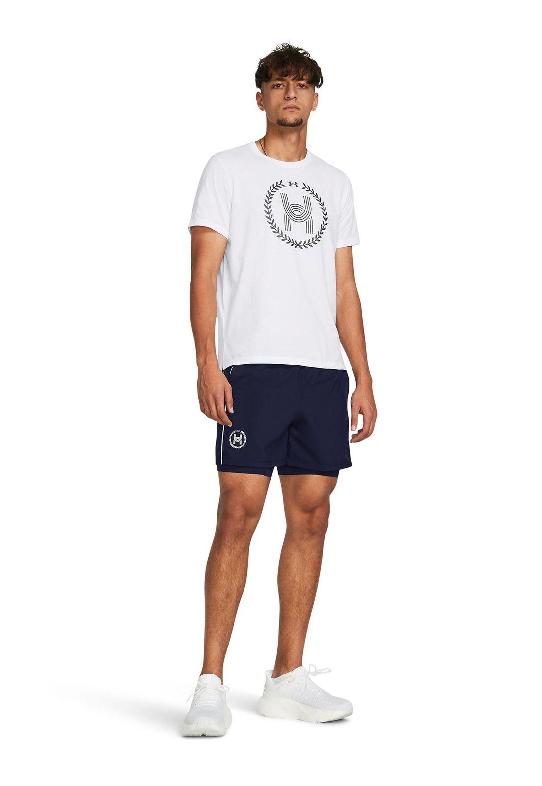Shorts UA Launch de 5" hombre Azul Marino-5