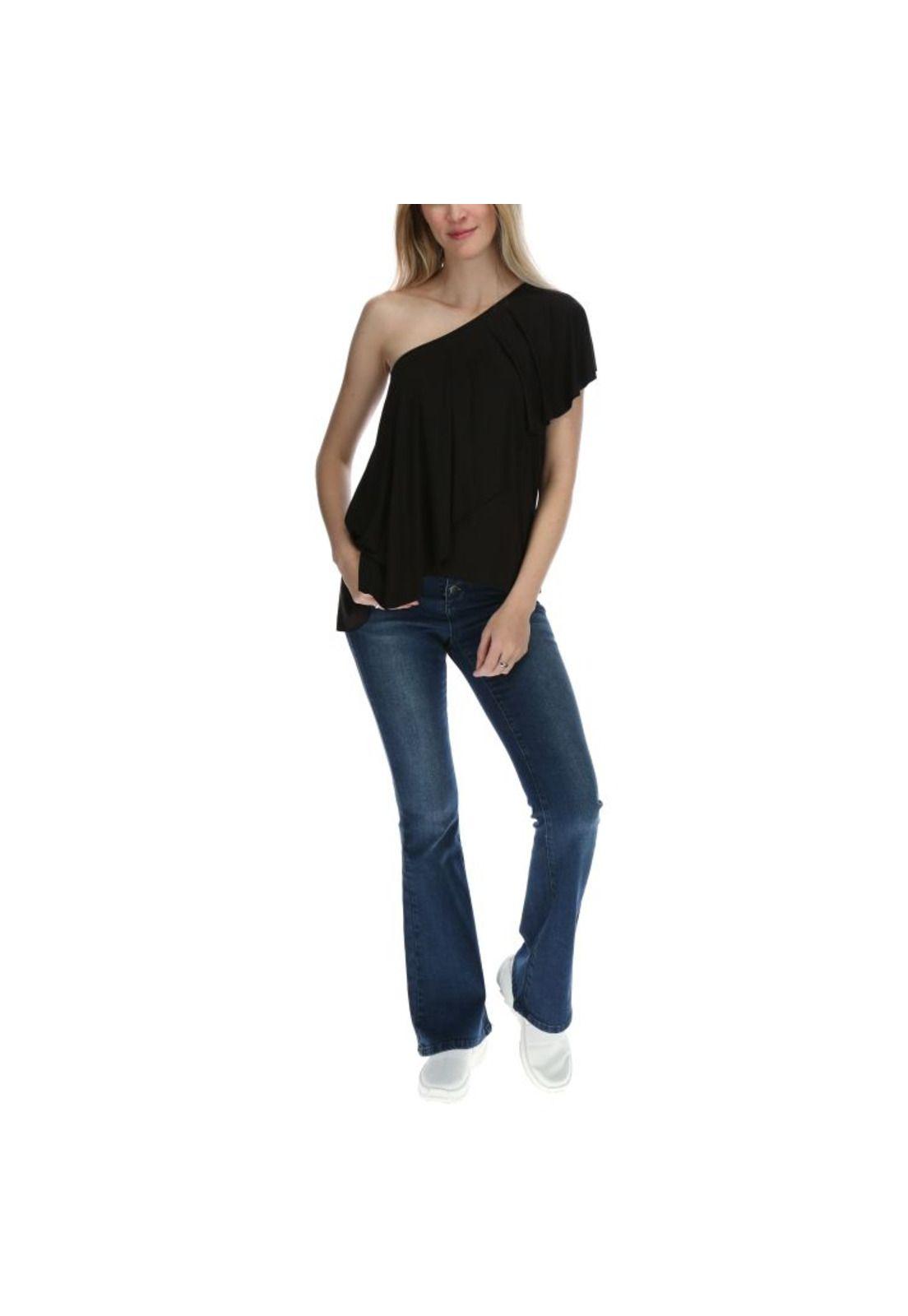 Blusa Sm Mujer Beth Knit Top Negro-4