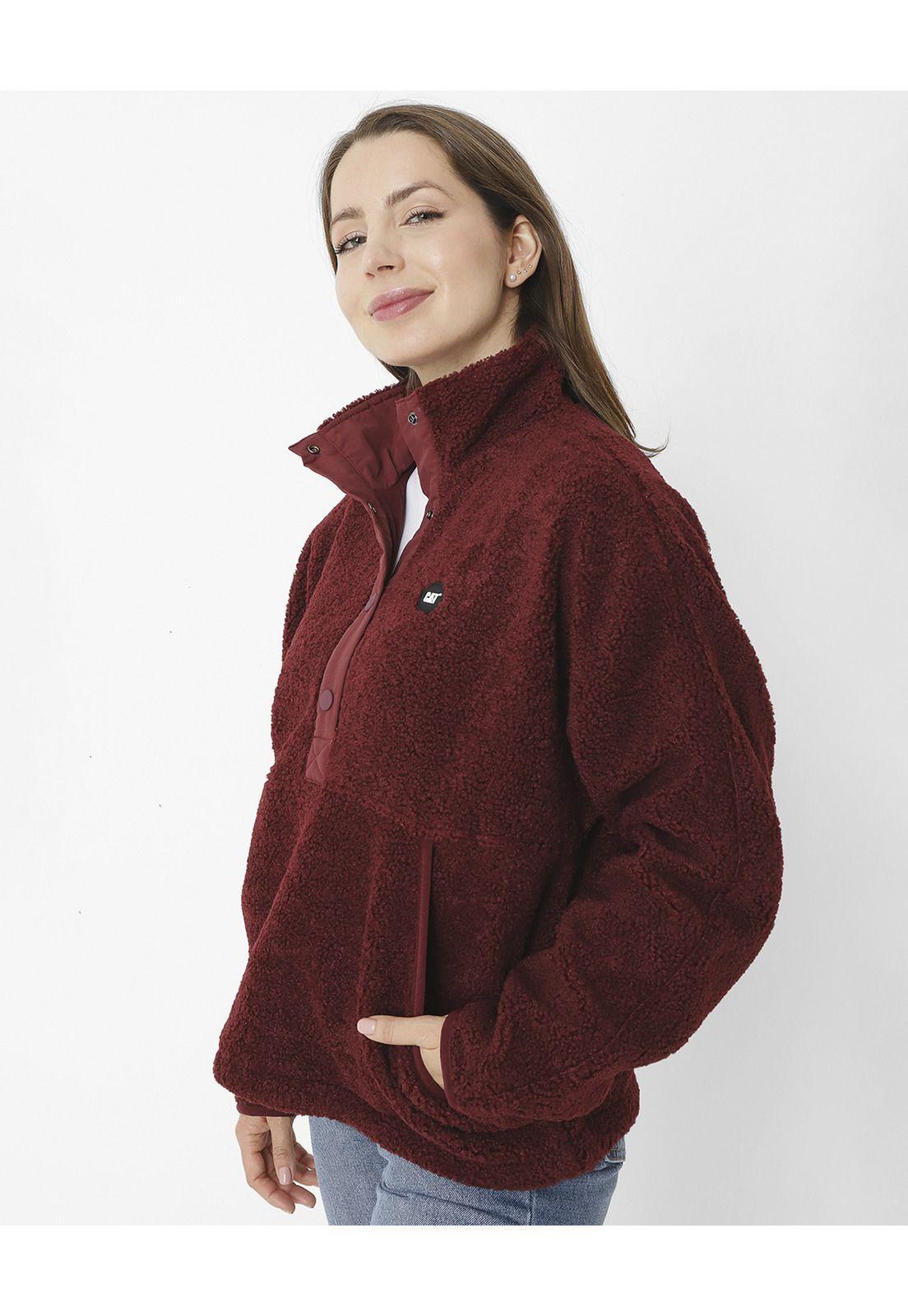 Polar Sherpa Fleece Snap F Rojo Mujer-0