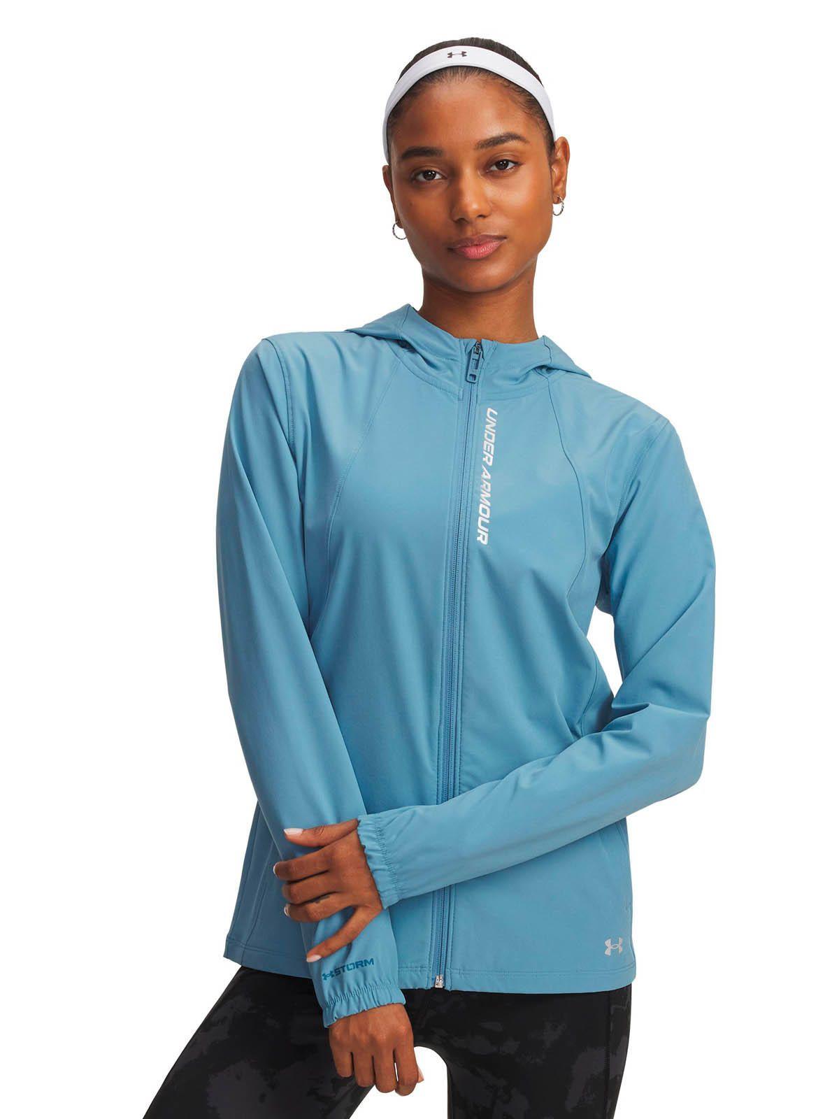 Chaqueta de Running para mujer Outrun The Storm azul -0