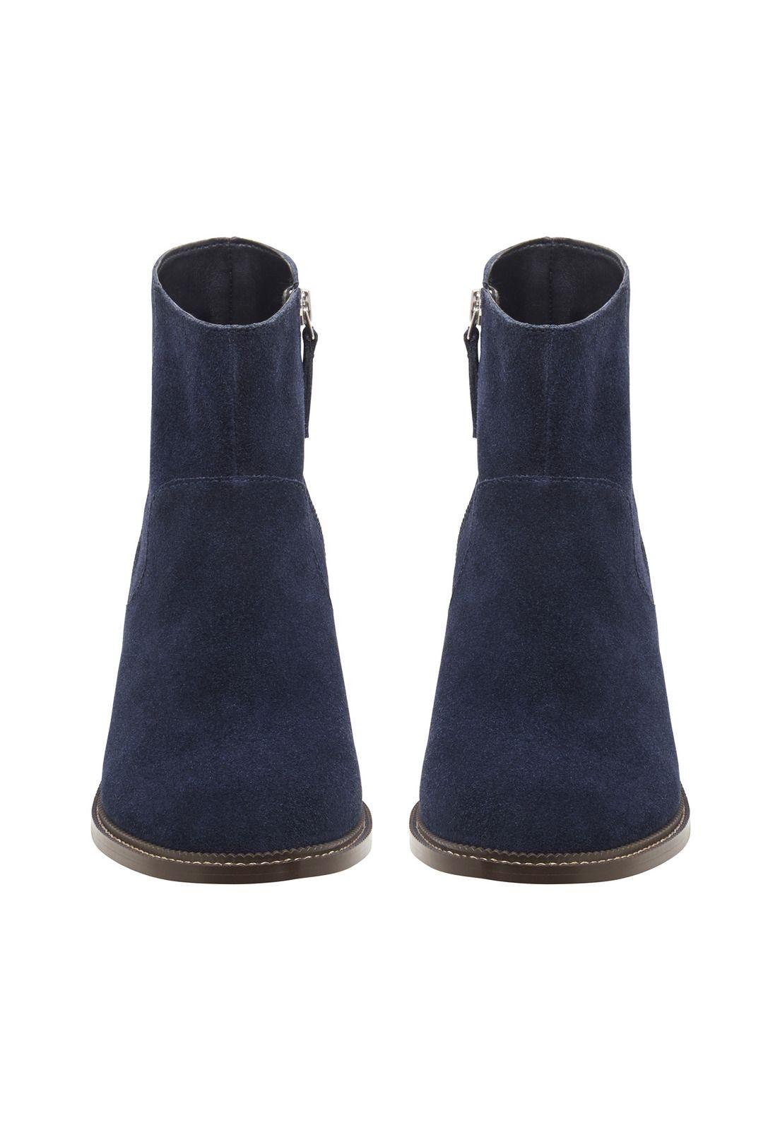 Botín Gamuza Candir Azul Oscuro Mujer-3