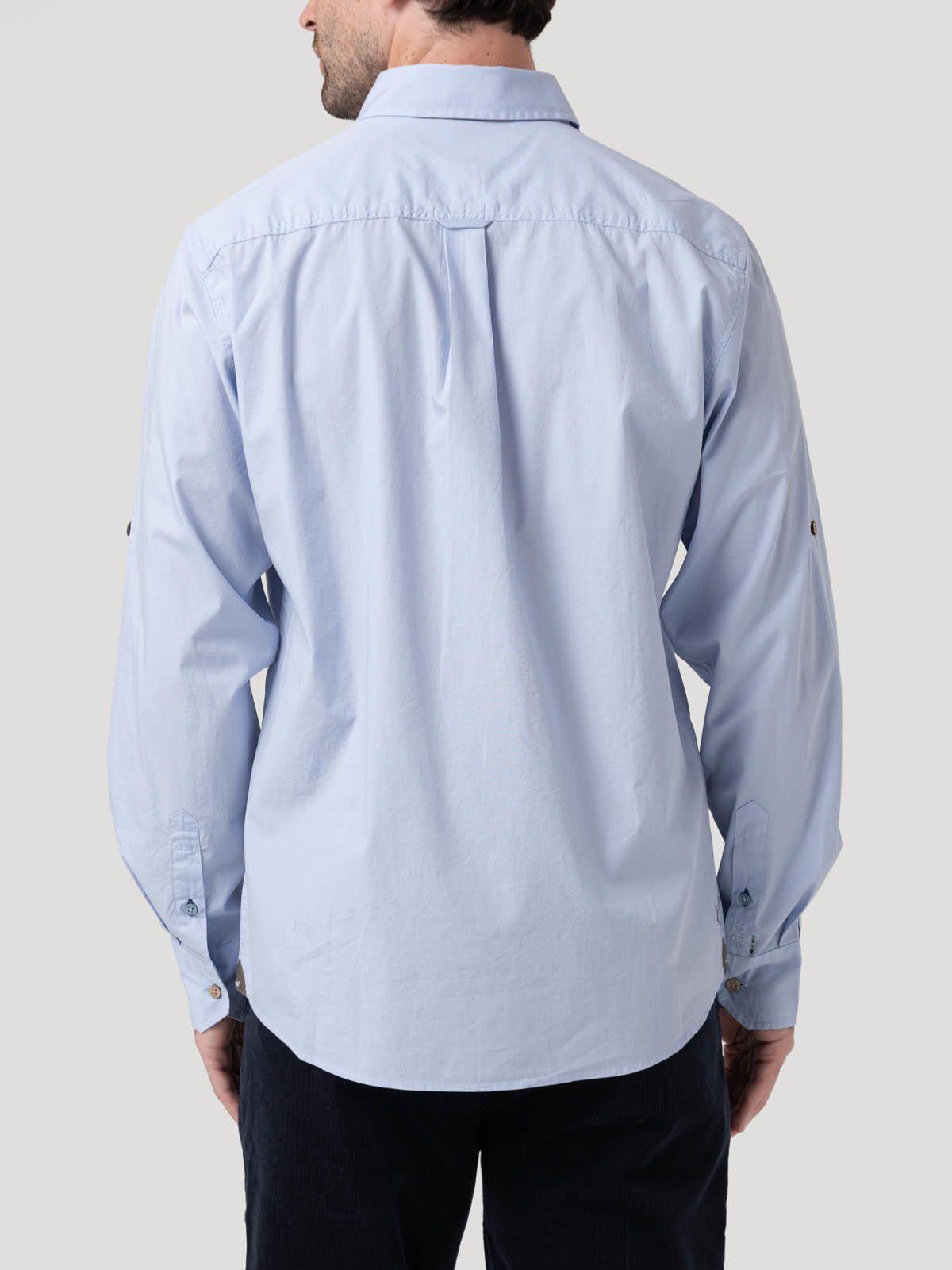 Camisa Algodón Hombre Orgánico Galiton Azul Rockford-5