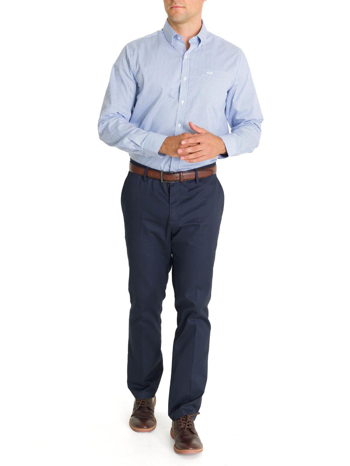 Camisa Cuello Botón Hombre Easyiron Blanco-6