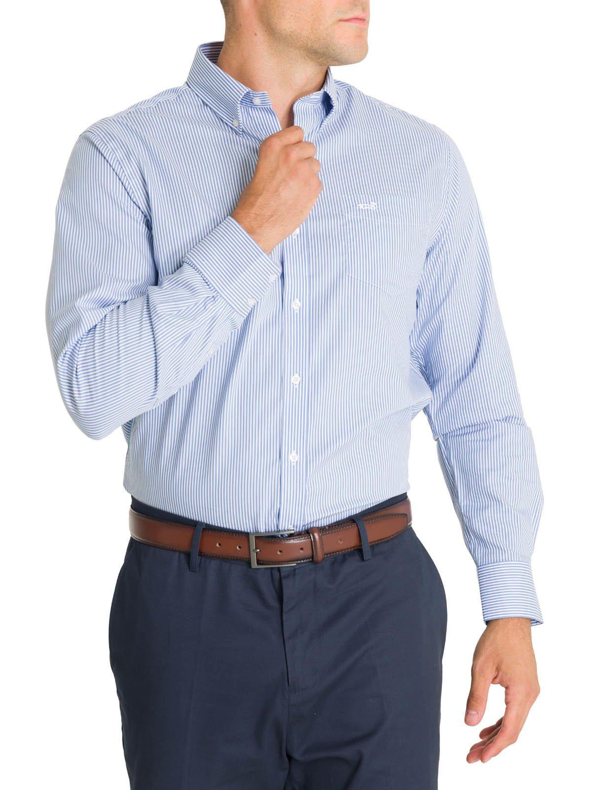 Camisa Cuello Botón Hombre Easyiron Blanco-1