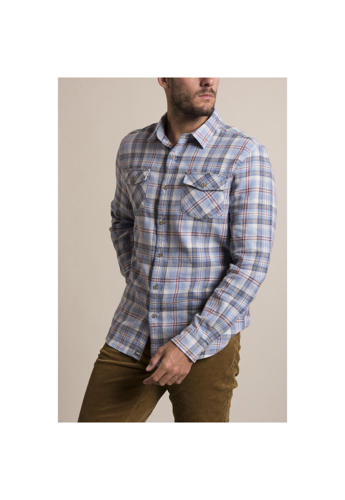 Camisa Linen Rockford Azul-2