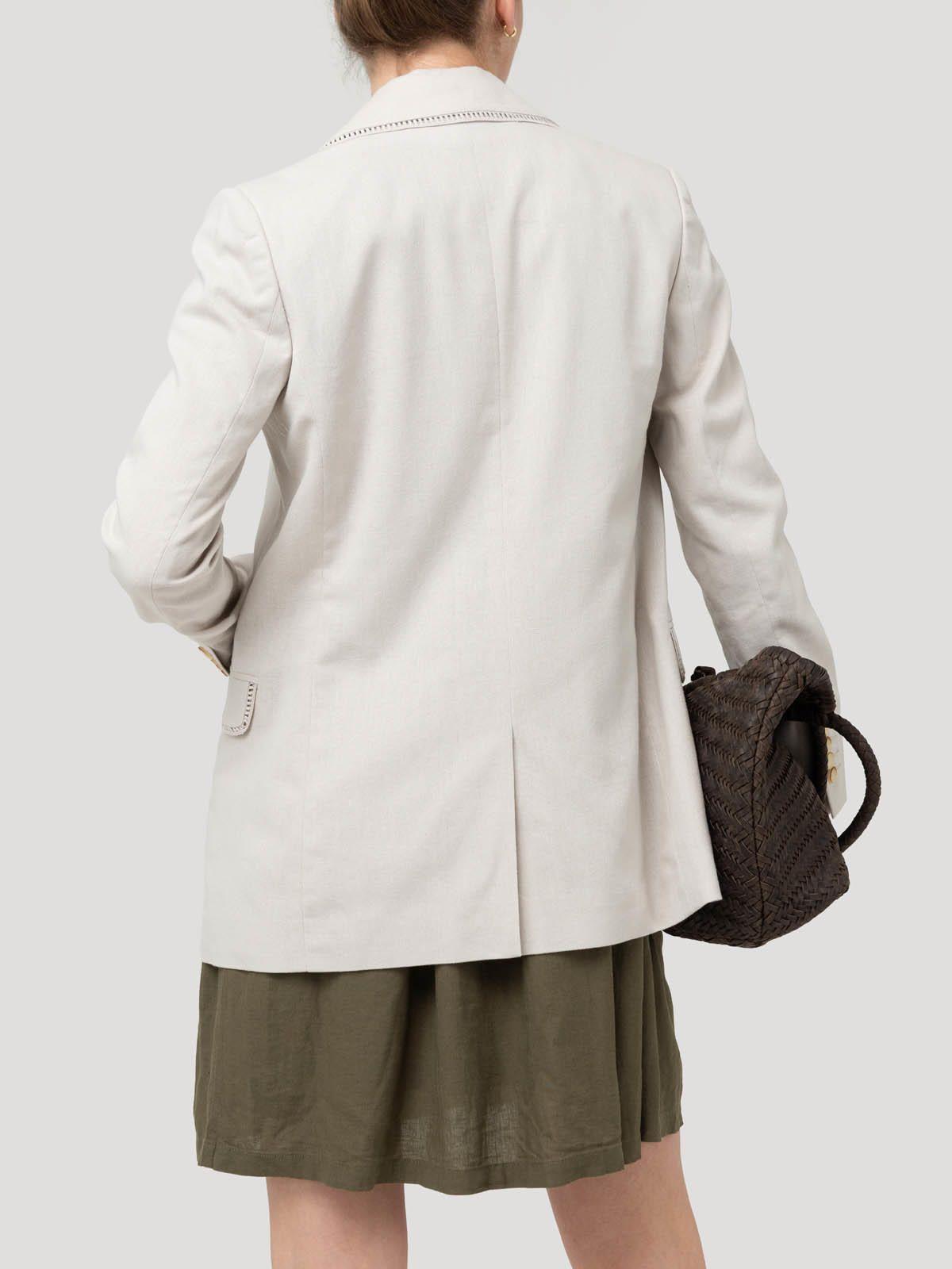 Chaqueta Lino Mujer Anana Beige -5