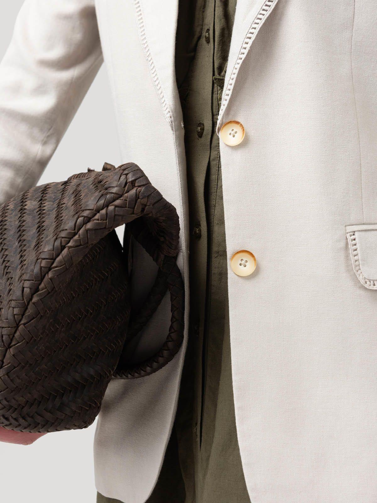 Chaqueta Lino Mujer Anana Beige -6