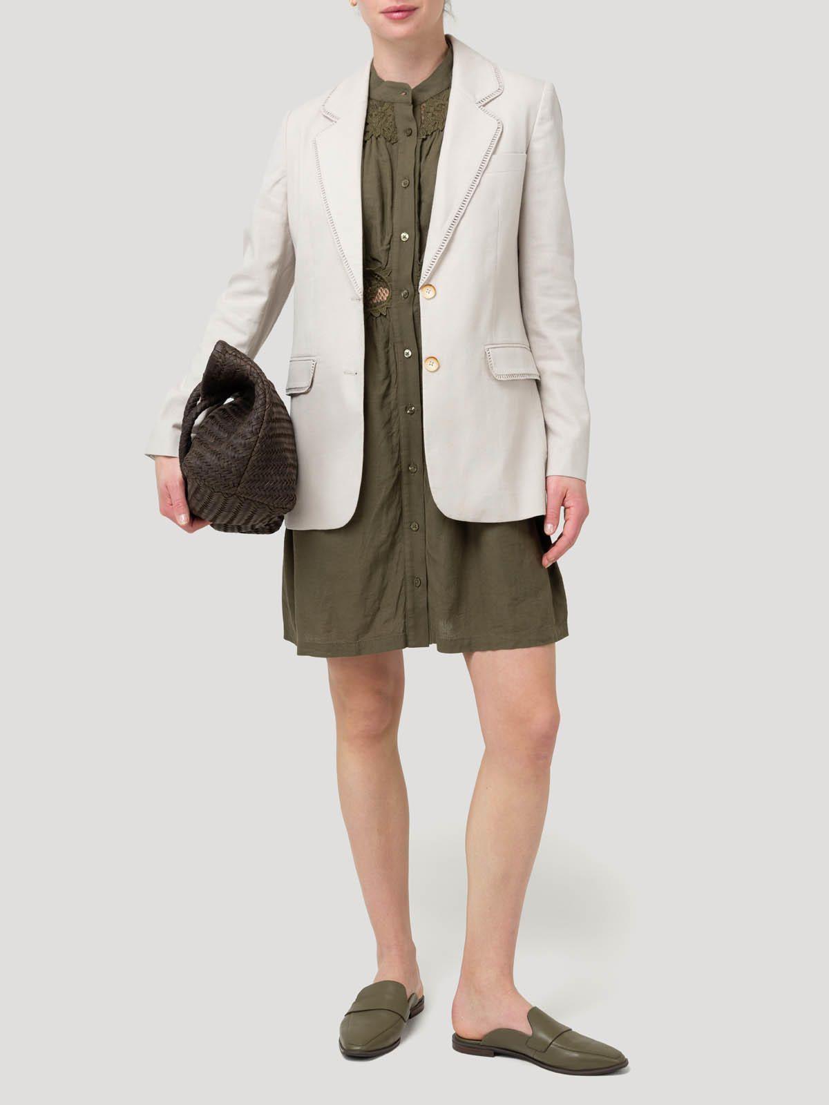 Chaqueta Lino Mujer Anana Beige -7