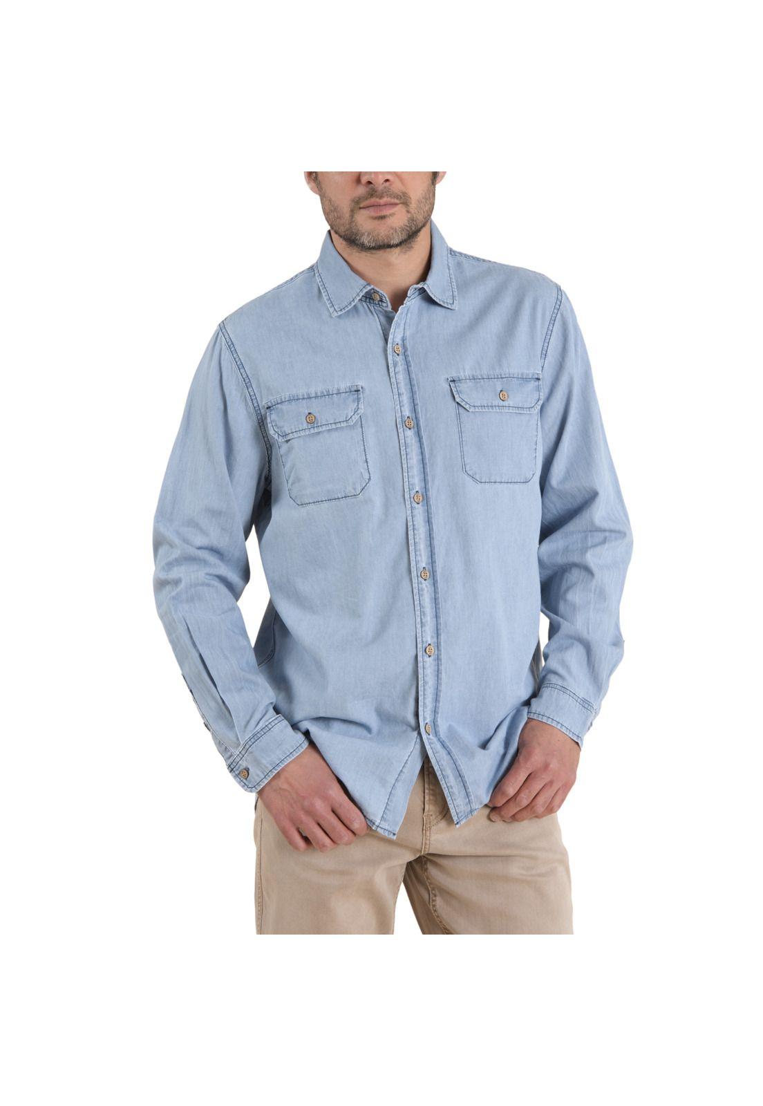 Camisa Hombre Denim Celeste-0
