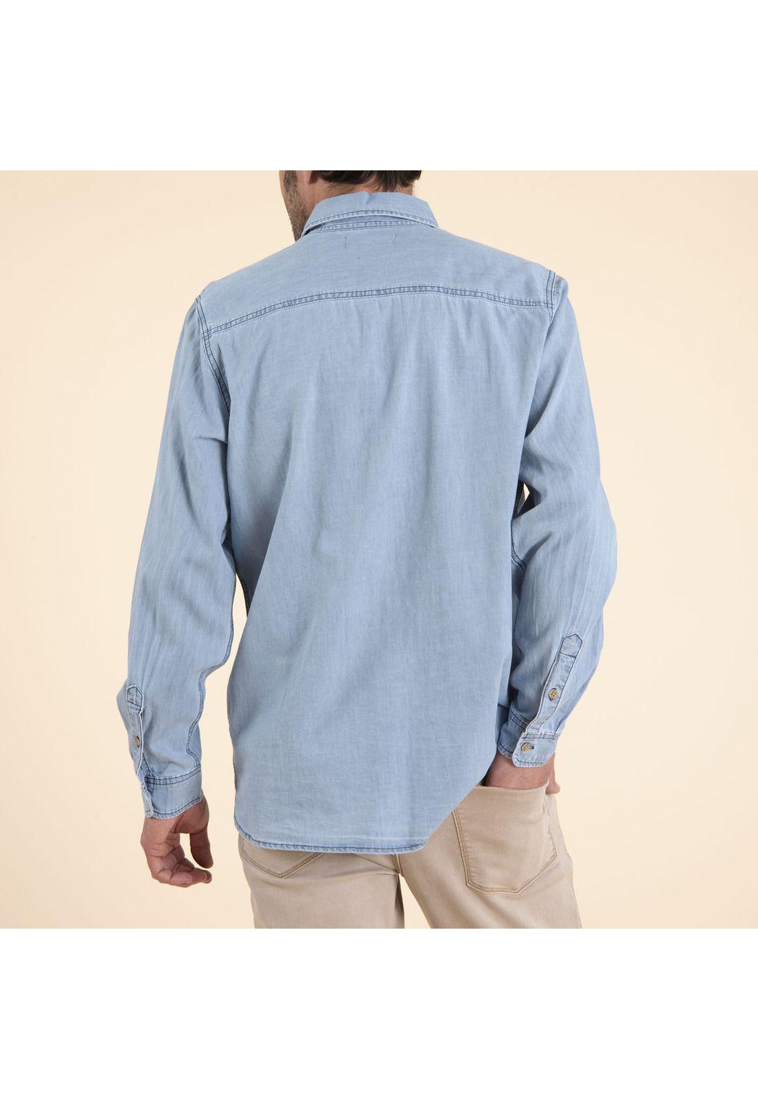 Camisa Hombre Denim Celeste-3