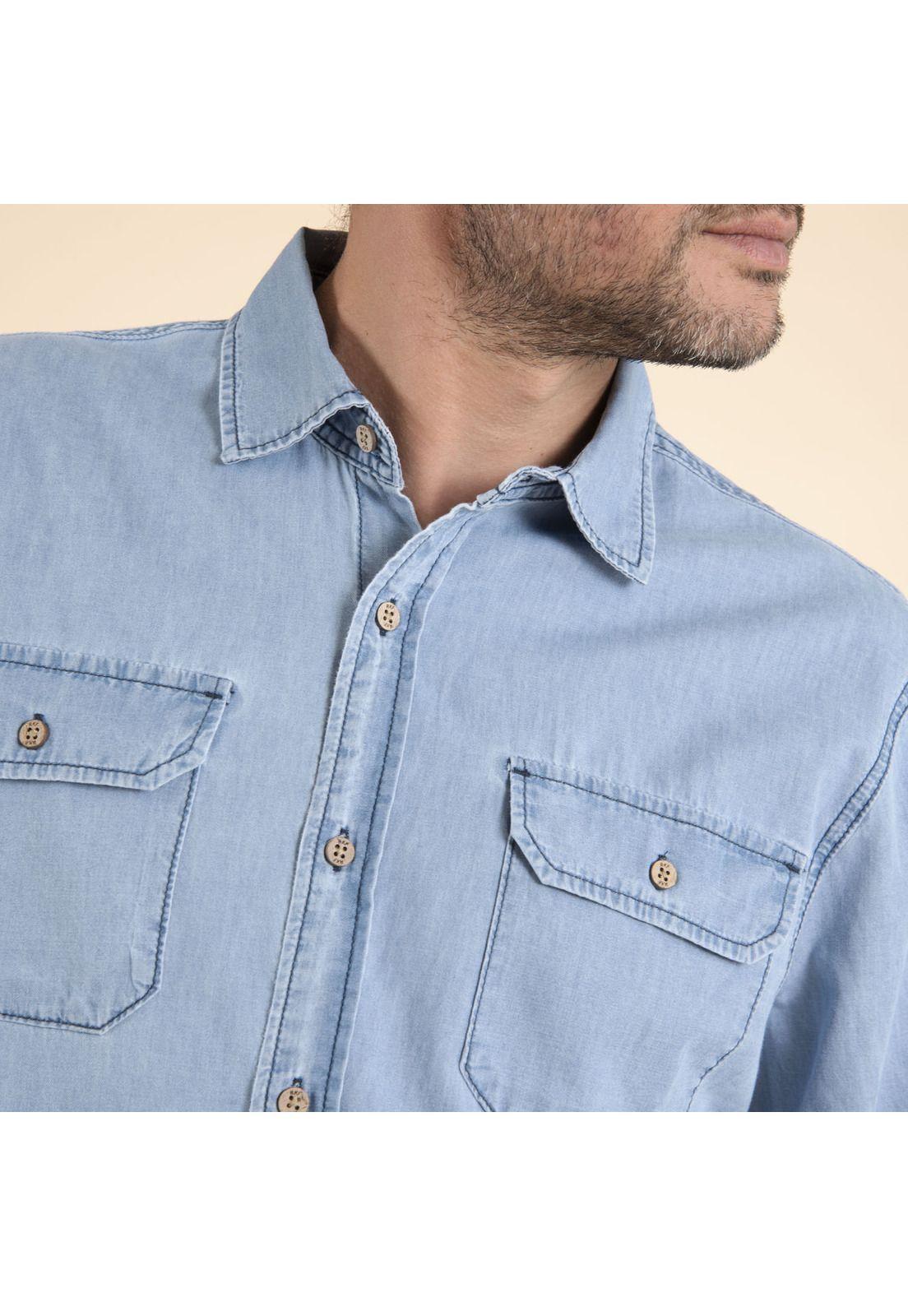 Camisa Hombre Denim Celeste-4