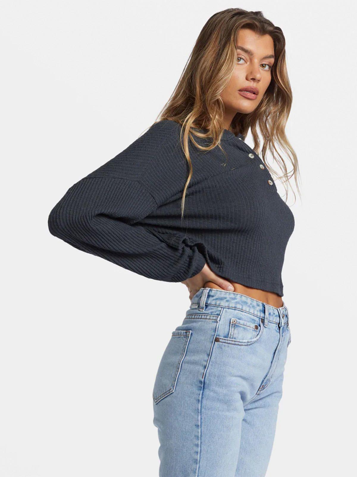 Sweater Mujer Good Catch Negro-2