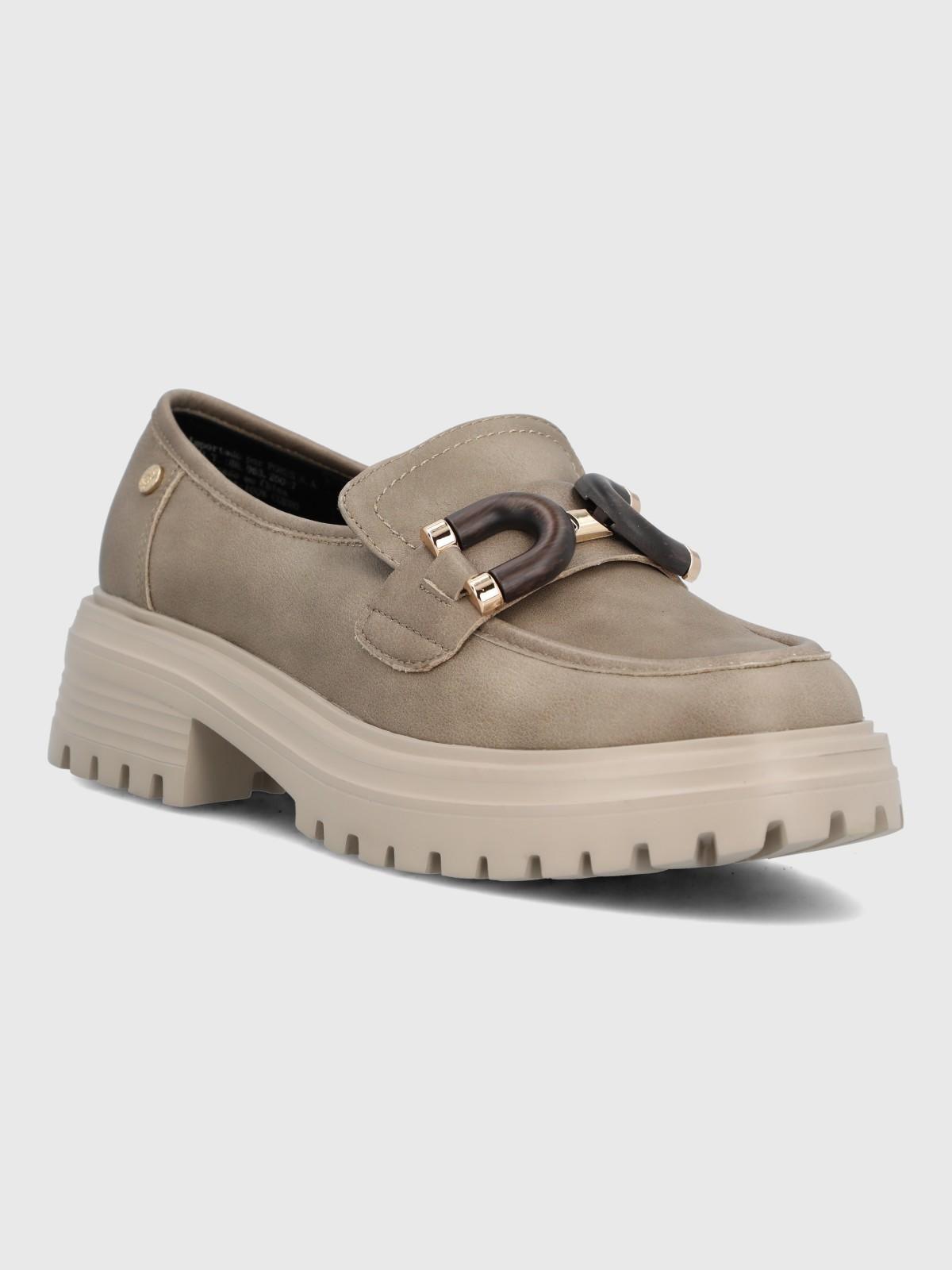 Mocasin Cuero Mujer Botana Café-0