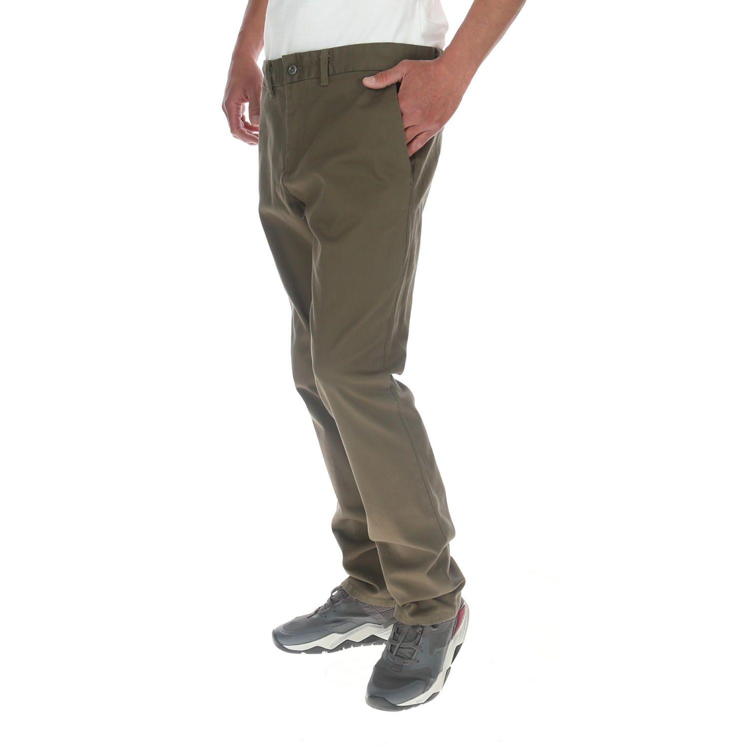 Pantalón Hombre Slim Stretch Chino Verde-1