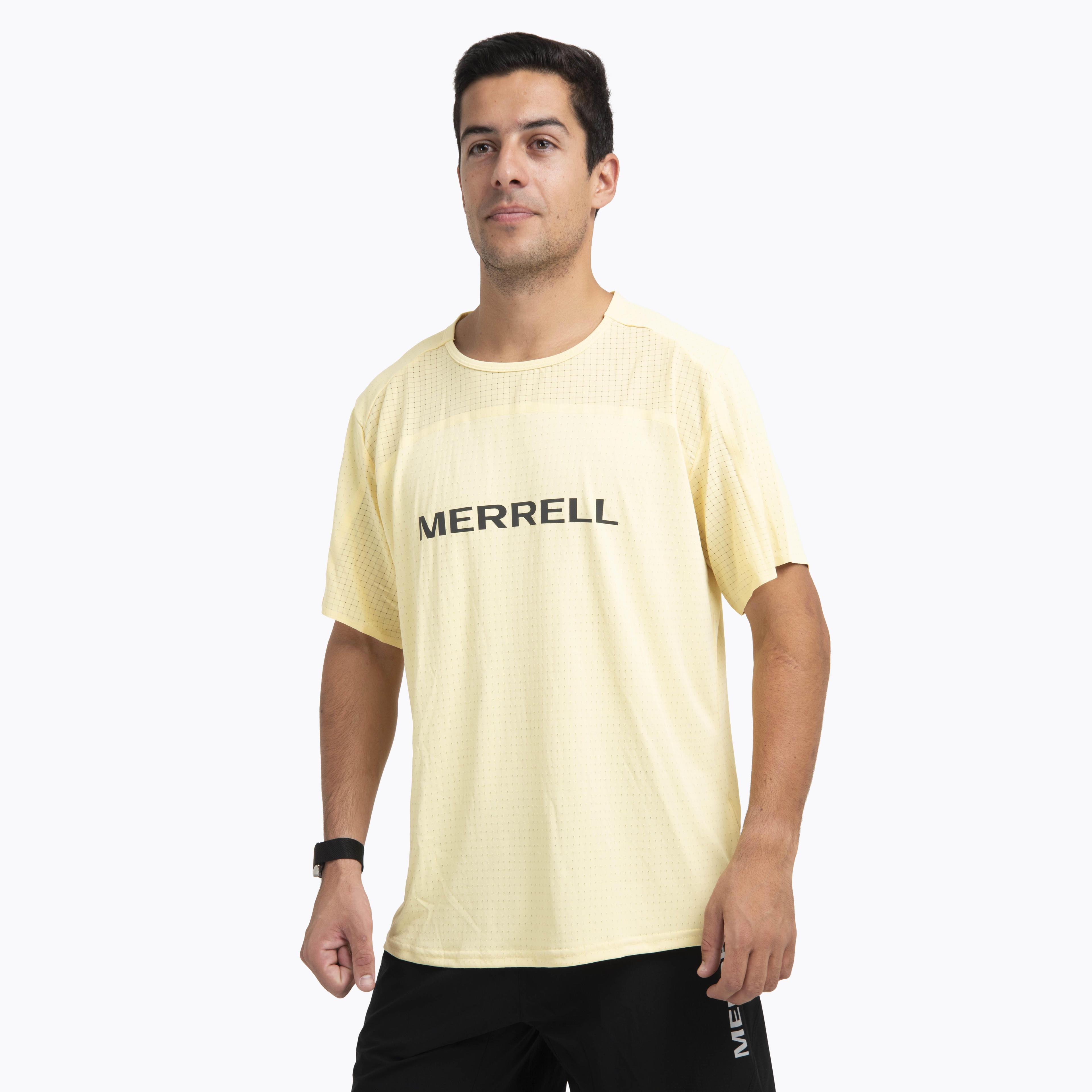 Polera Manga Corta Hombre Swift Trail Amarillo-1