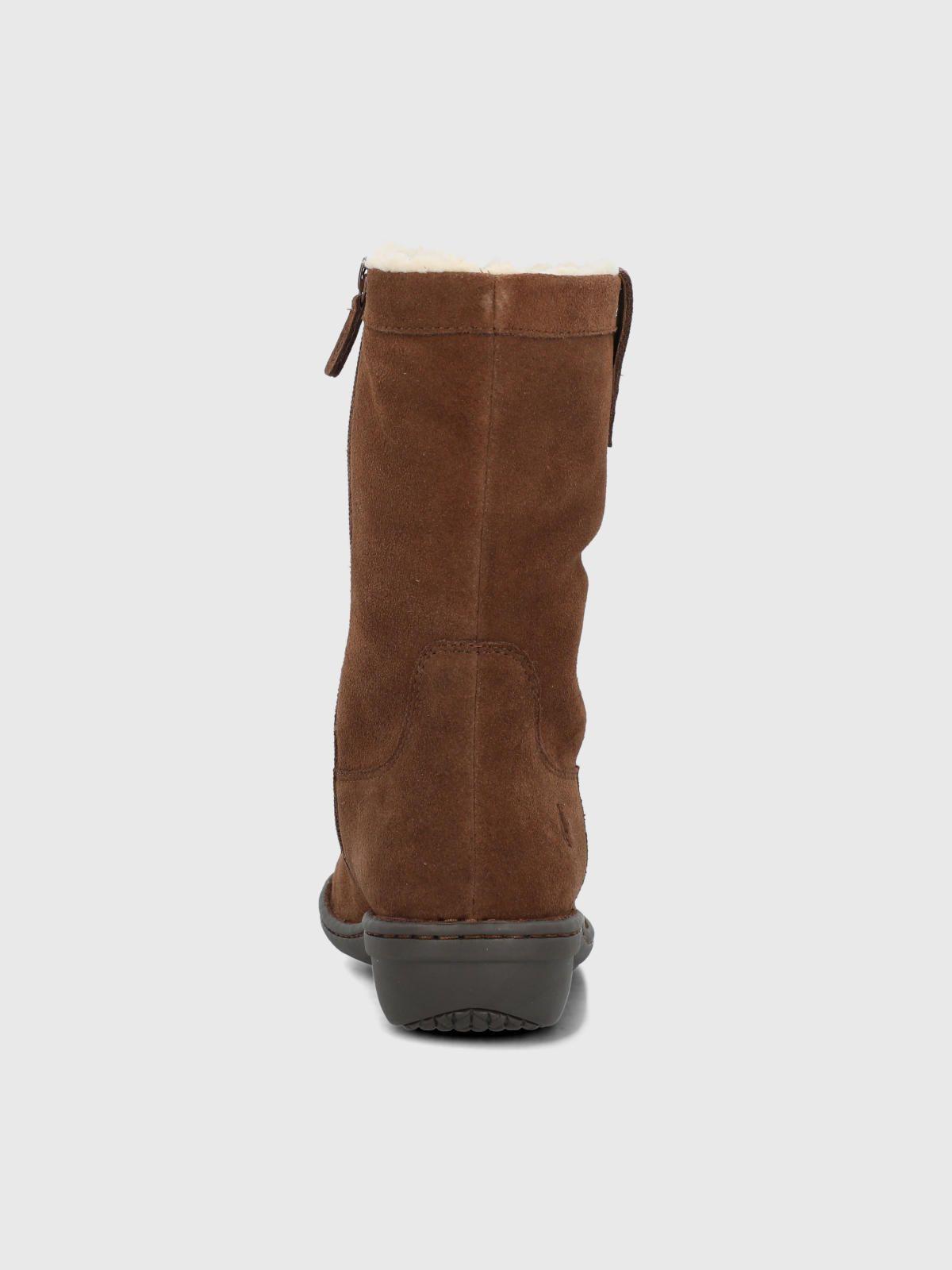 Bota Cuero Mujer Kimano Café-6