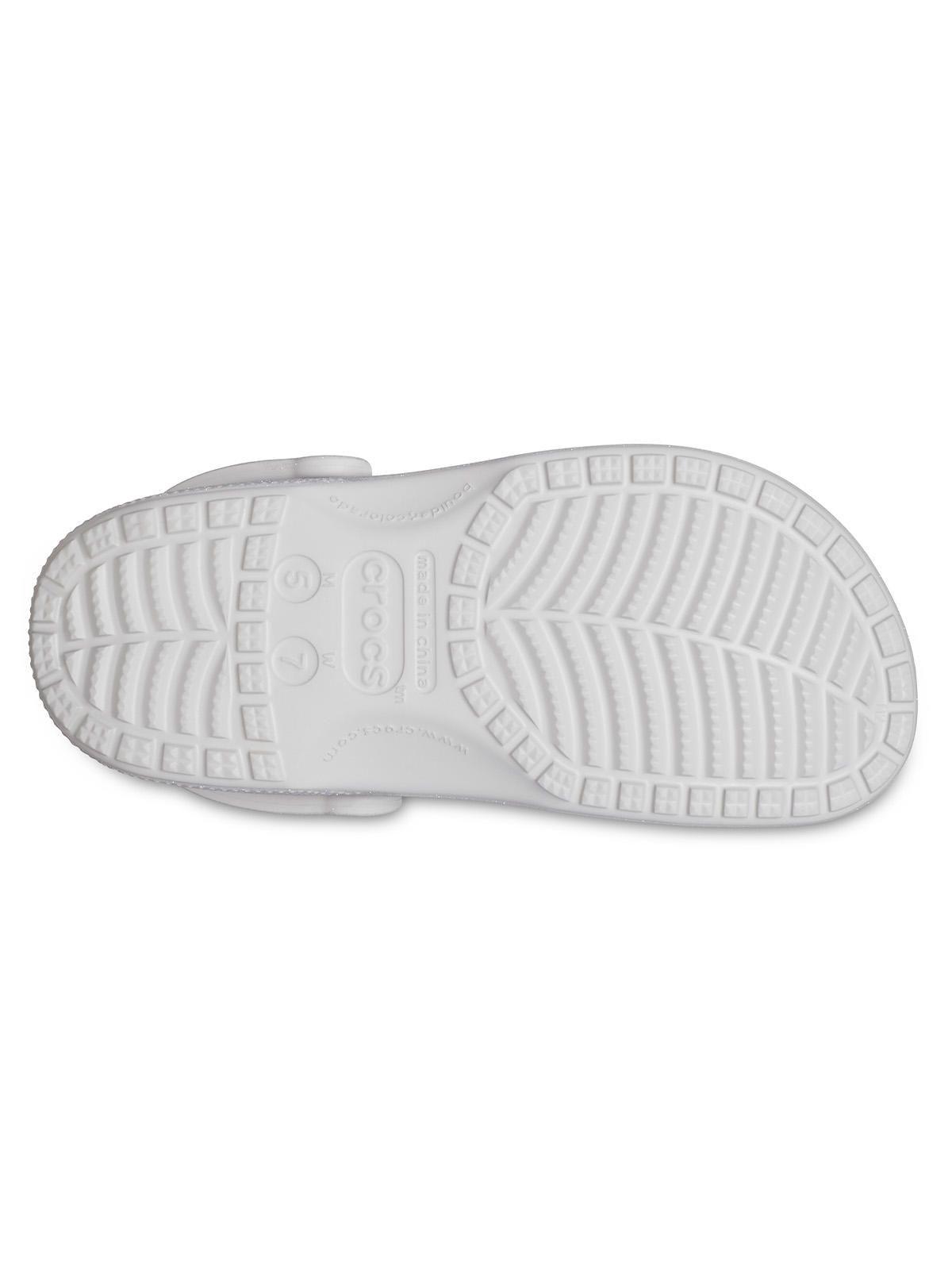 Zueco Crocs Mujer Classic Glitter Clog Plateado-5