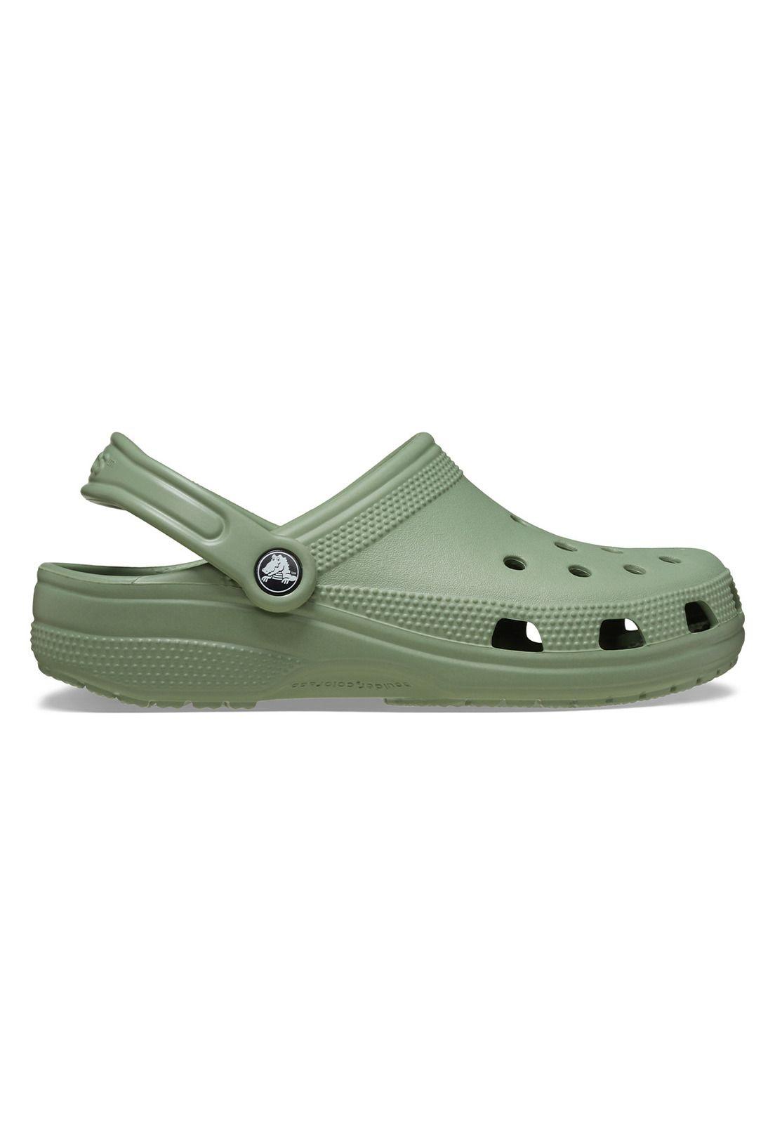 Zueco Crocs Hombre Classic Clog Verde Musgo-0