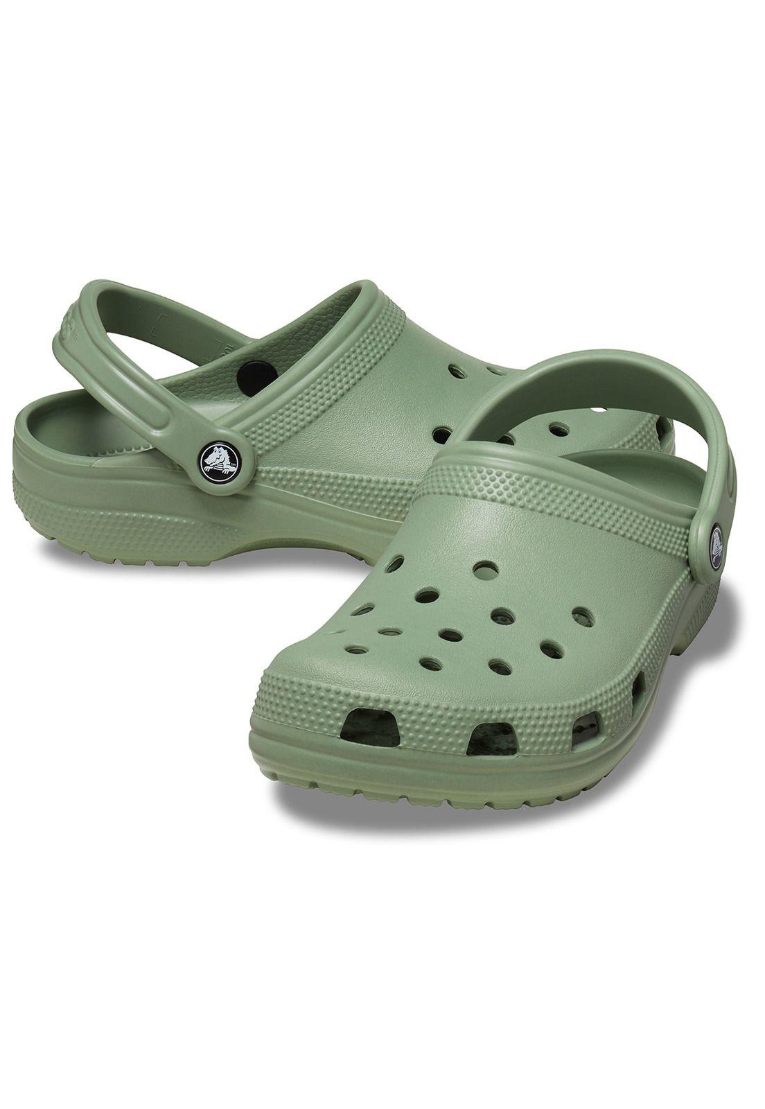 Zueco Crocs Hombre Classic Clog Verde Musgo-3