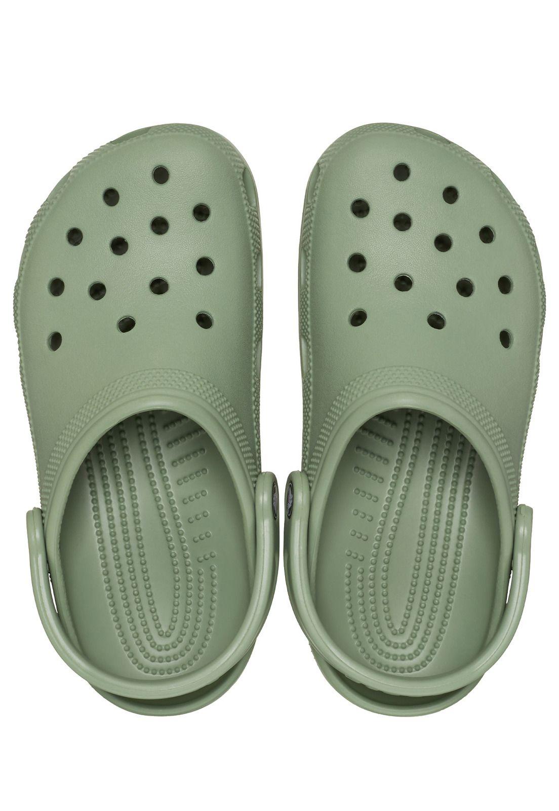 Zueco Crocs Hombre Classic Clog Verde Musgo-4