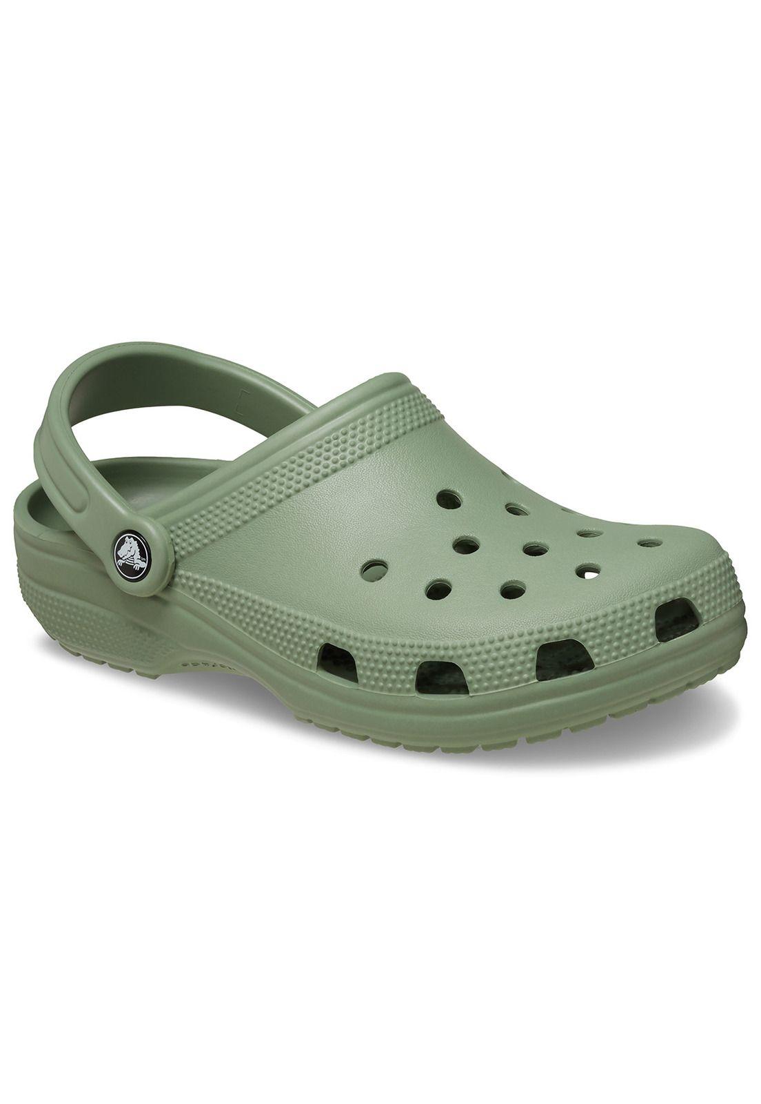 Zueco Crocs Hombre Classic Clog Verde Musgo-6