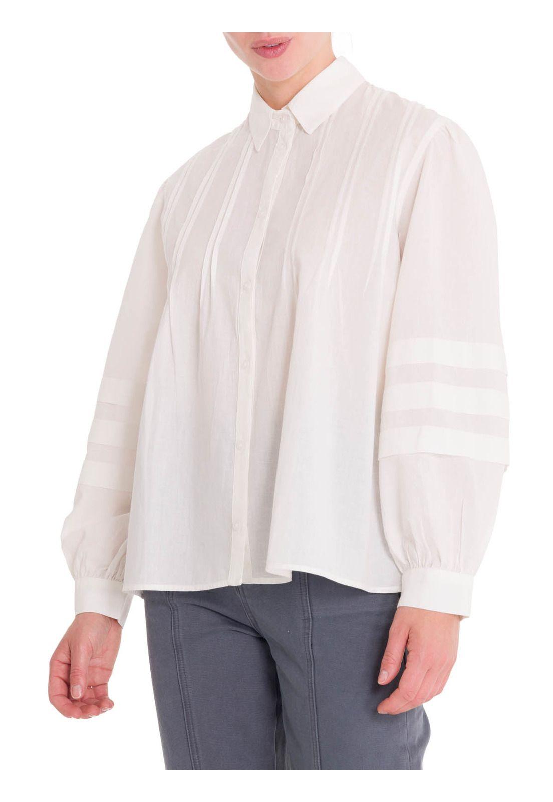 Blusa Algodón Orgánico Mujer Denali Blanco-4