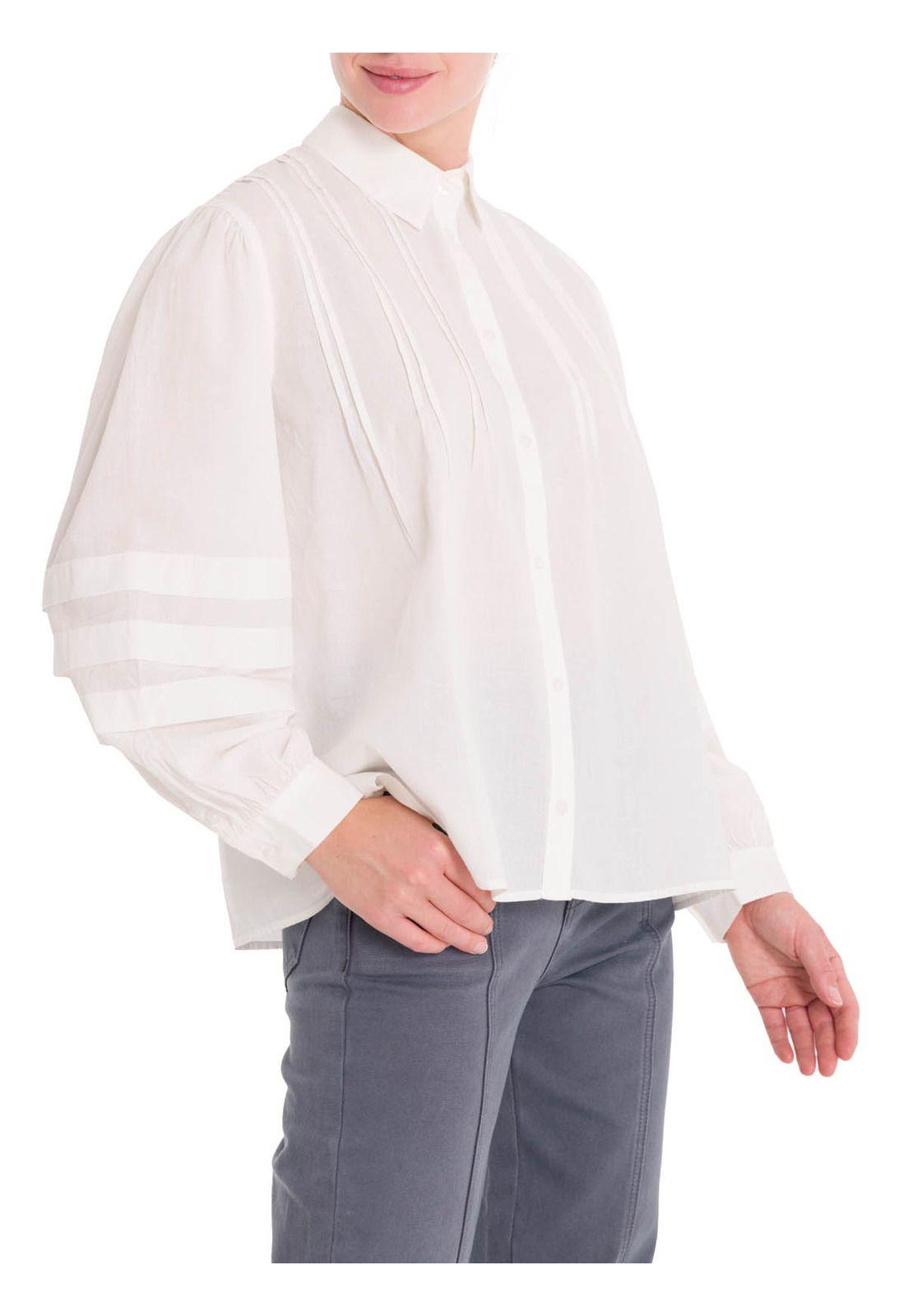 Blusa Algodón Orgánico Mujer Denali Blanco-5