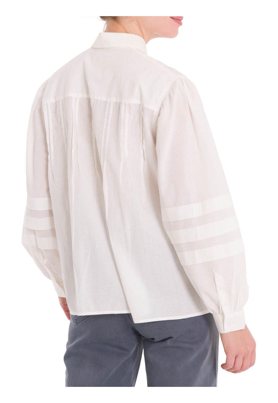 Blusa Algodón Orgánico Mujer Denali Blanco-7