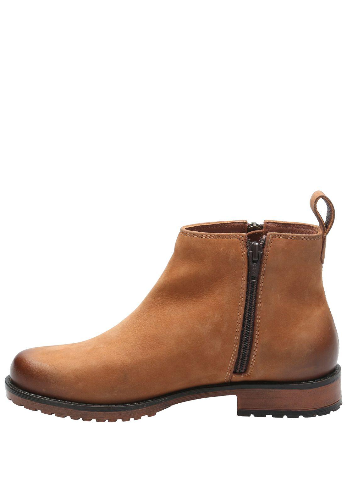 Botín Cuero Mujer Fiume Café Claro-5