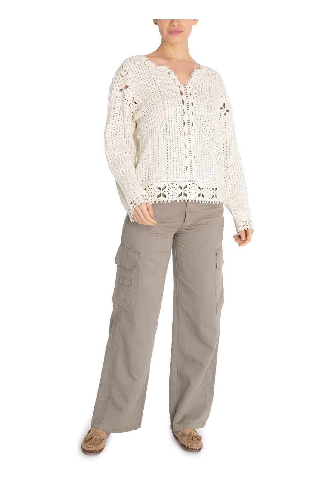 Chaleco Algodón Orgánico Beige Lia Mujer -8