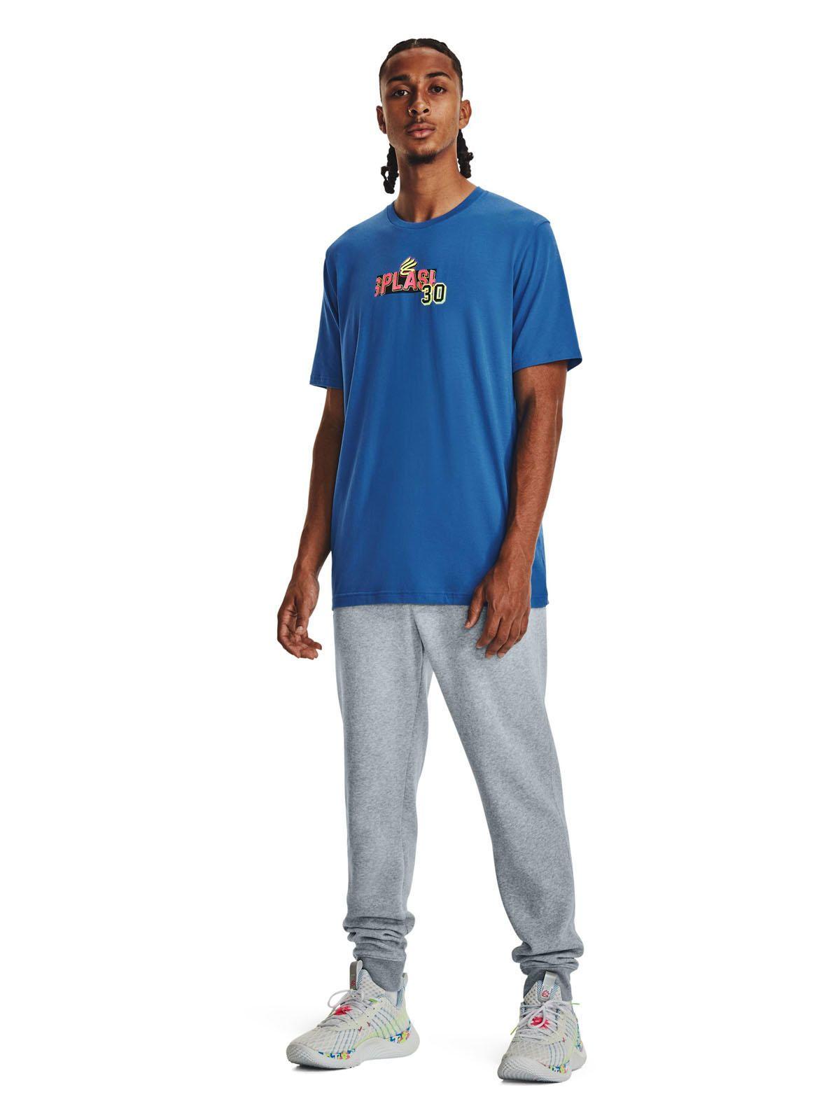 Camiseta Hombre UA Curry Splash Part Azul-5