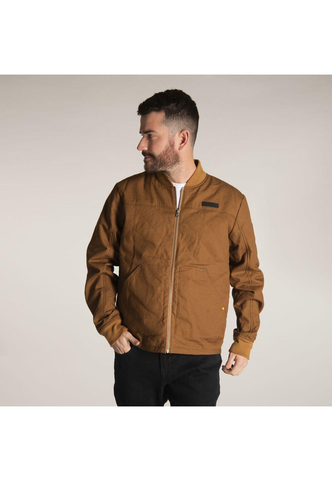 Chaqueta Hombre Fdtn Quilted Bomber Café-0