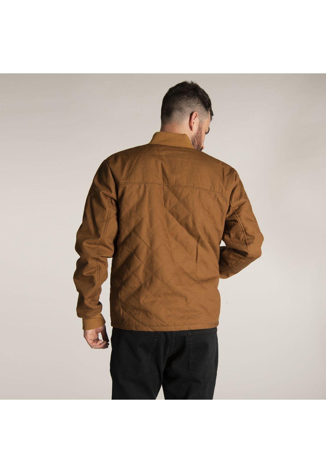 Chaqueta Hombre Fdtn Quilted Bomber Café-2
