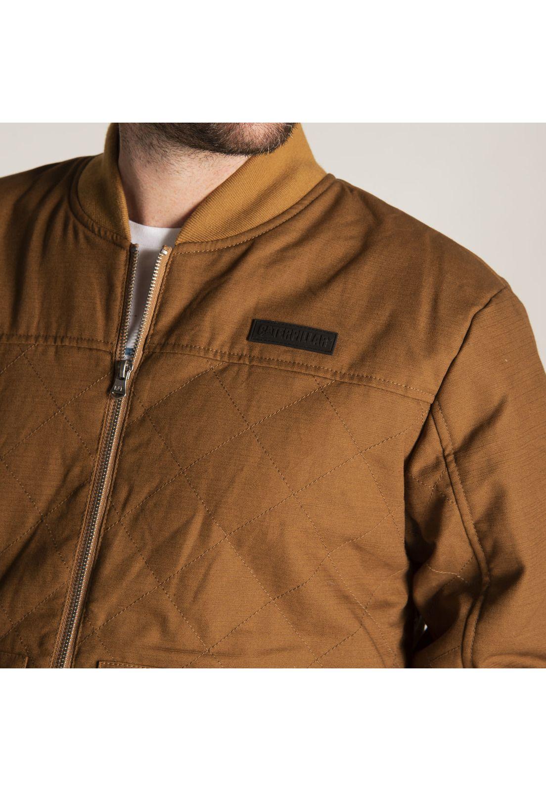 Chaqueta Hombre Fdtn Quilted Bomber Café-4