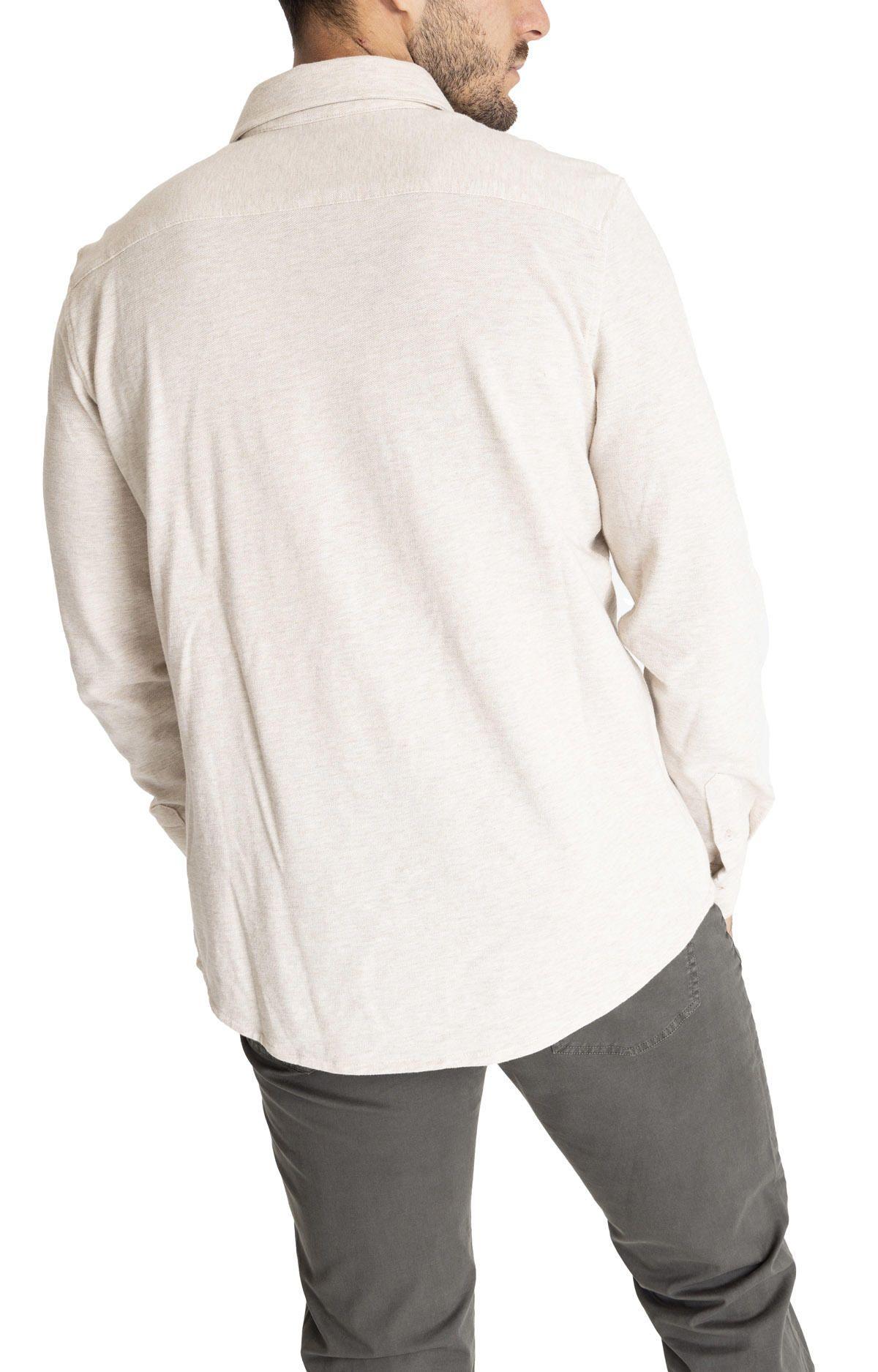 Polera M/L Hombre Piquelong Verde Claro-5