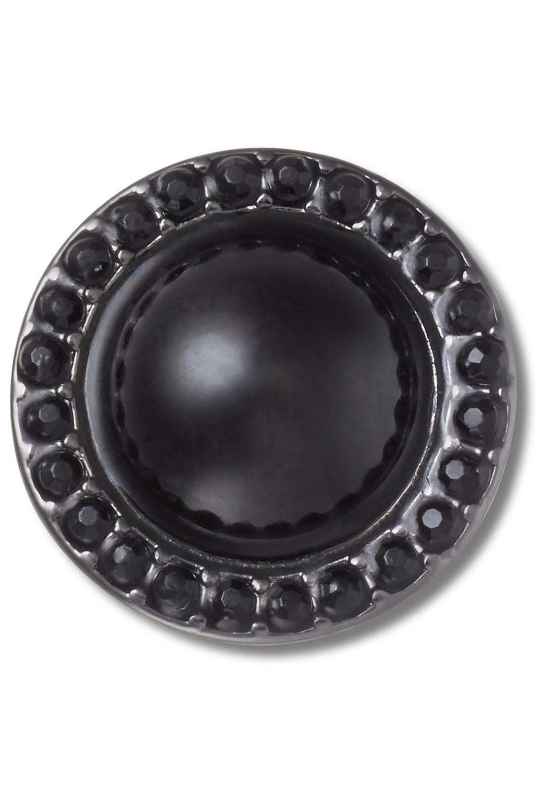 Jibbitz Crocs Cúpula Negra Con Gemas Negro-0