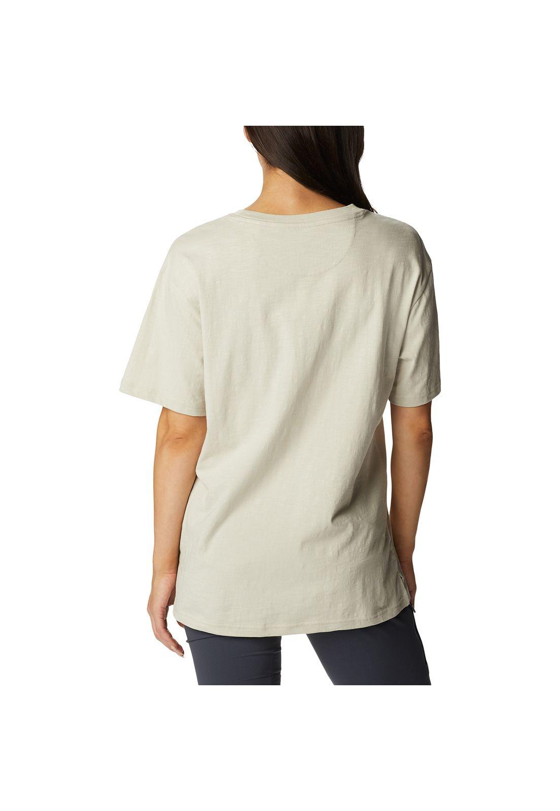 Polera M/C Break It Down Tee Crema Mujer-5