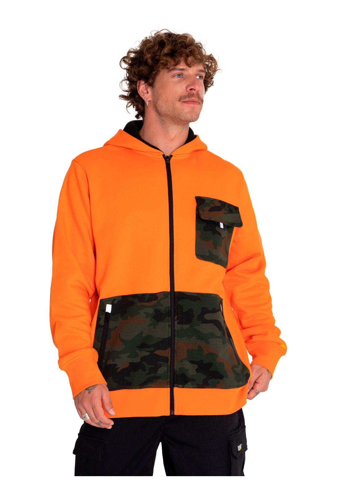 Polerón Hombre Utility Hood Banner Sweatshirt Naranja-1