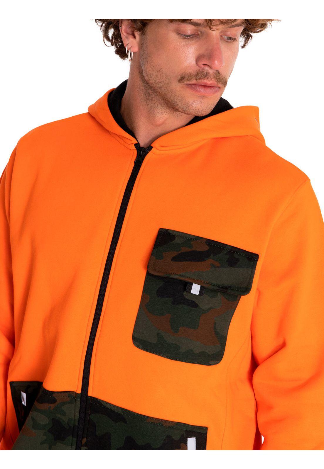 Polerón Hombre Utility Hood Banner Sweatshirt Naranja-5