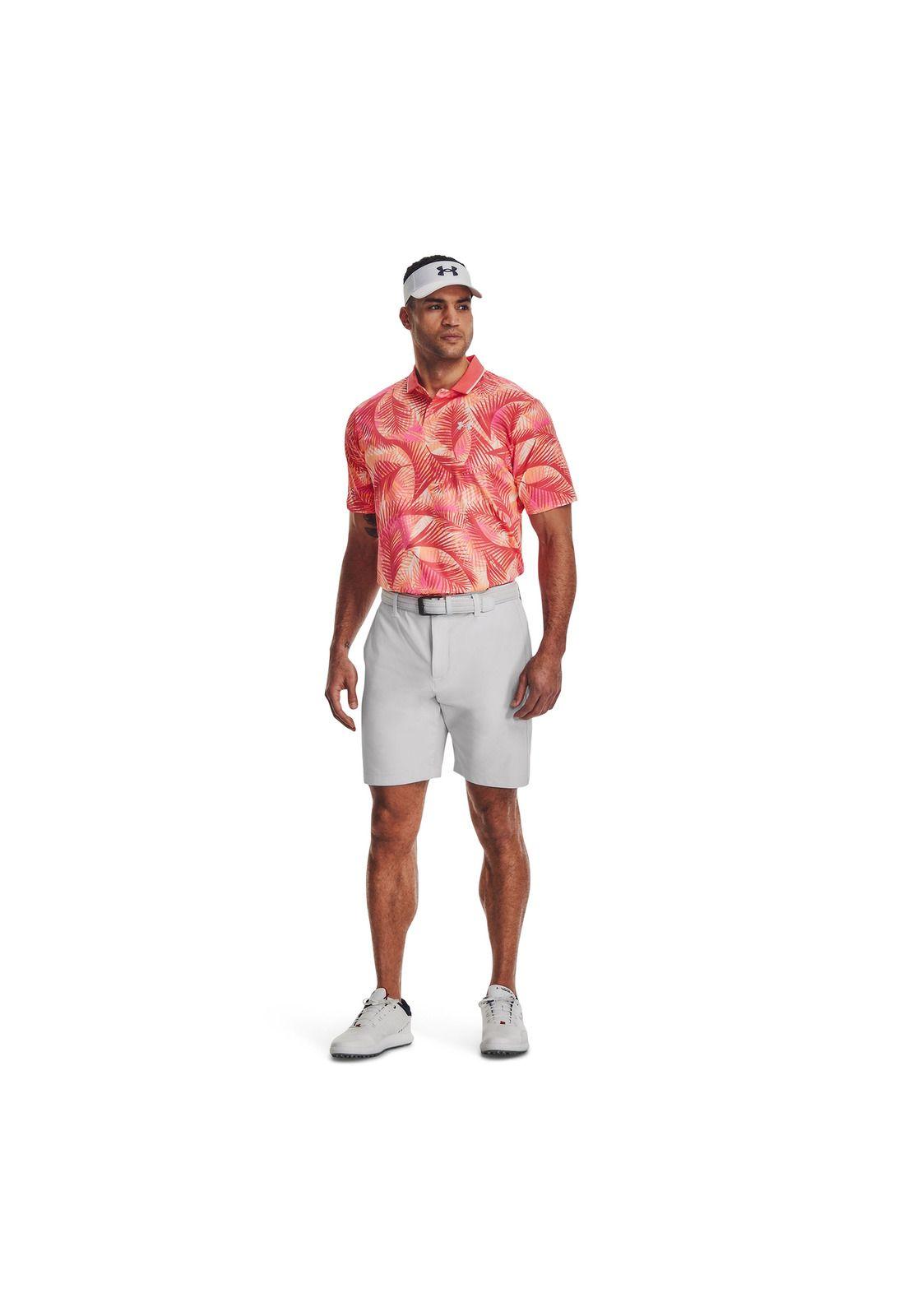 Polo Running Iso-Chill Graphic Palm Naranja Hombre-5