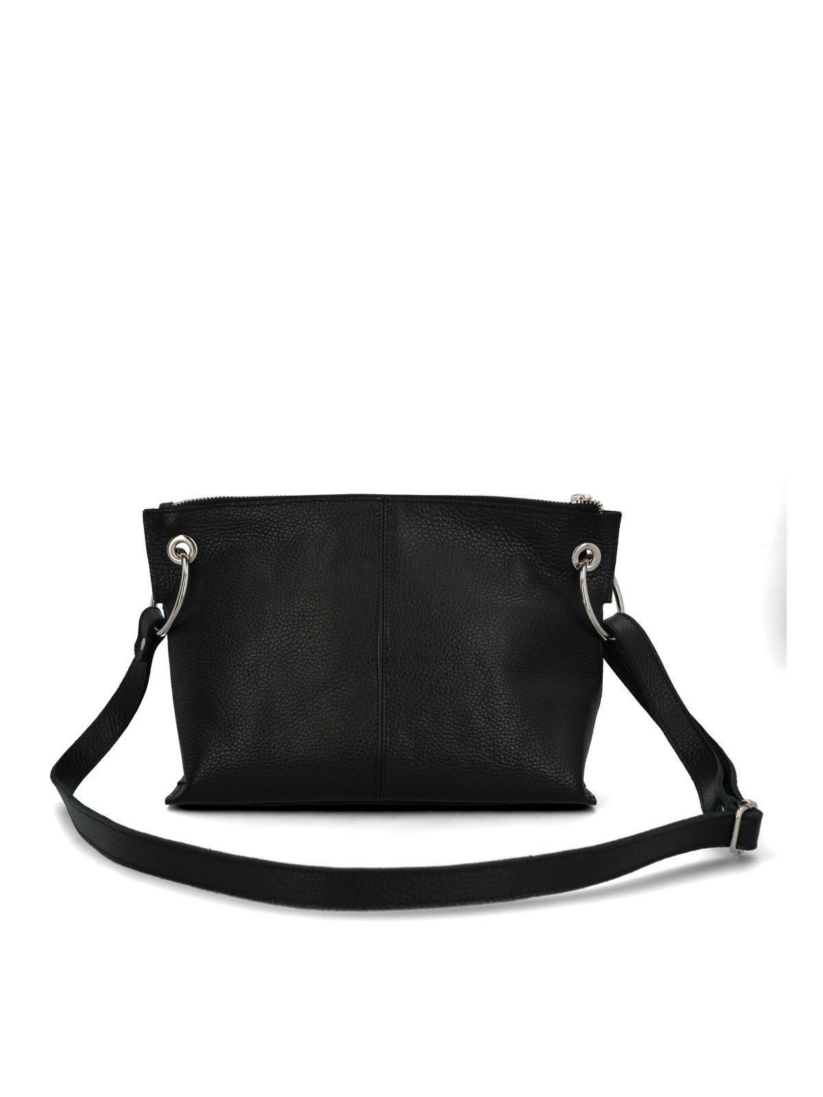 Cartera Cuero Mujer Fabia Cross Negro-2