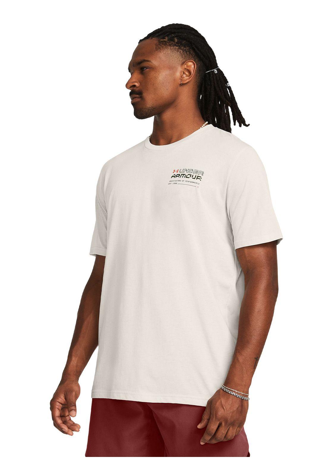 Polera UA Reaching Peak hombre Blanco-3