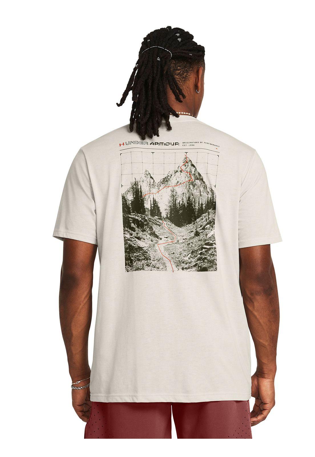 Polera UA Reaching Peak hombre Blanco-4