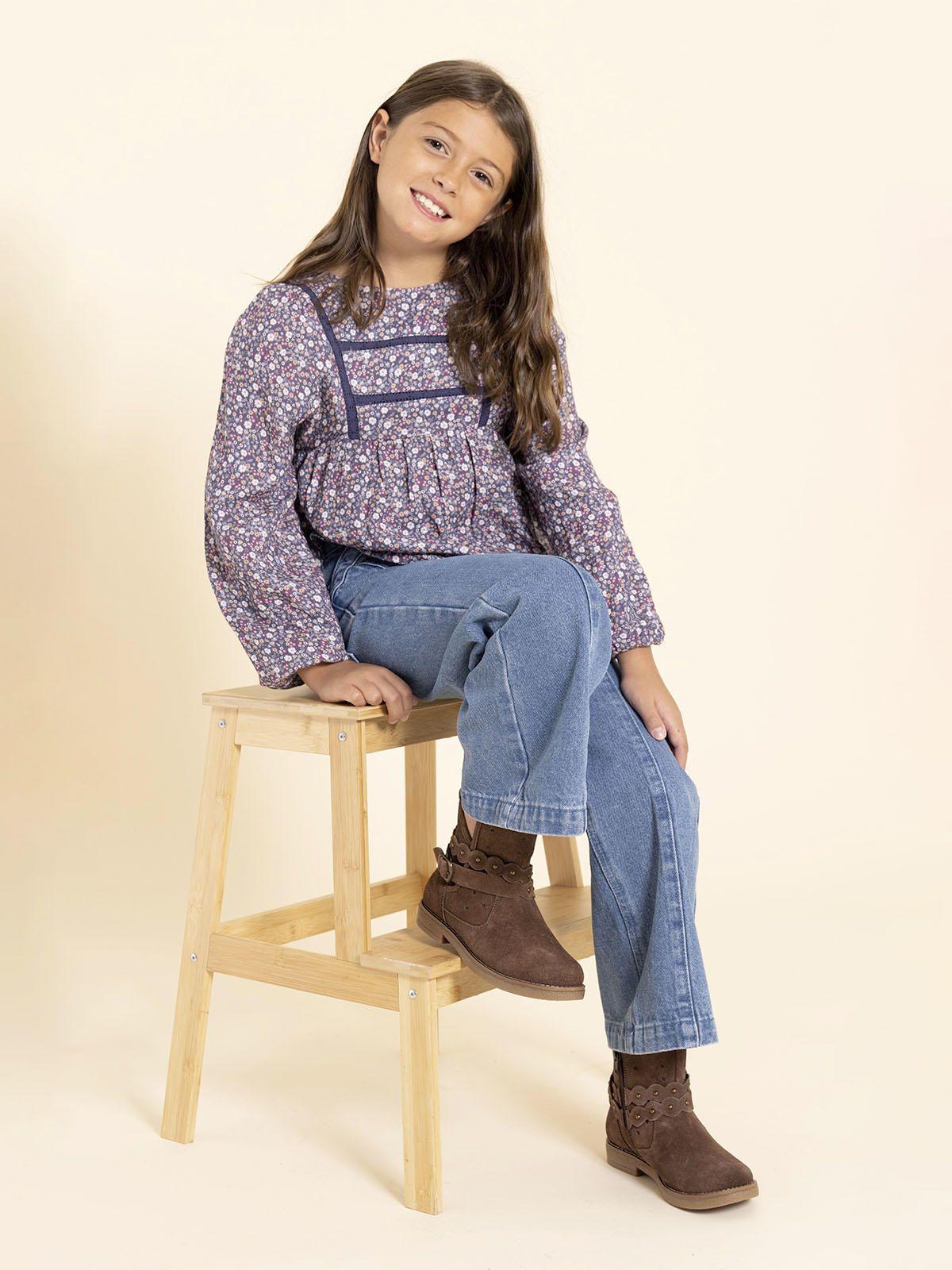 Botin Cuero Odessa Niña Café-4