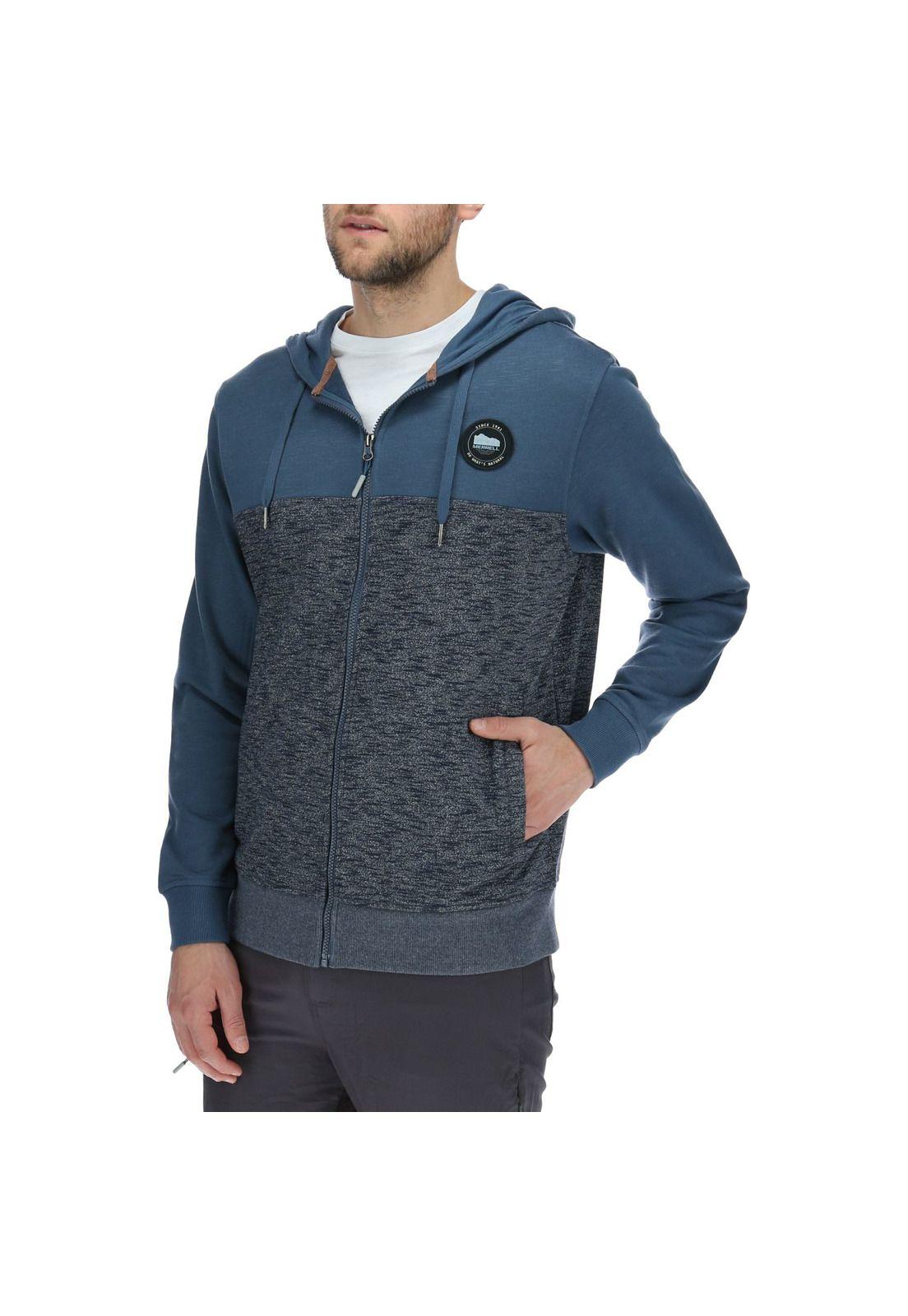 Polerón Hombre Full Zipper Sweatshirt Grafito / Azul-1