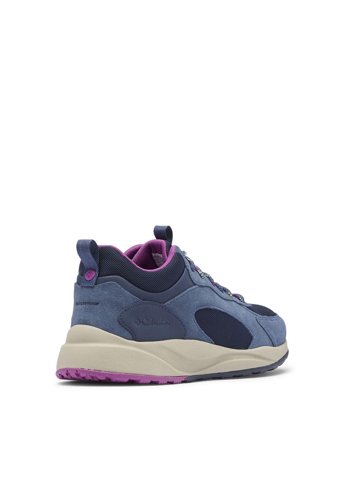 Zapatilla Cuero Mujer Pivot Mid Wp Azul-1
