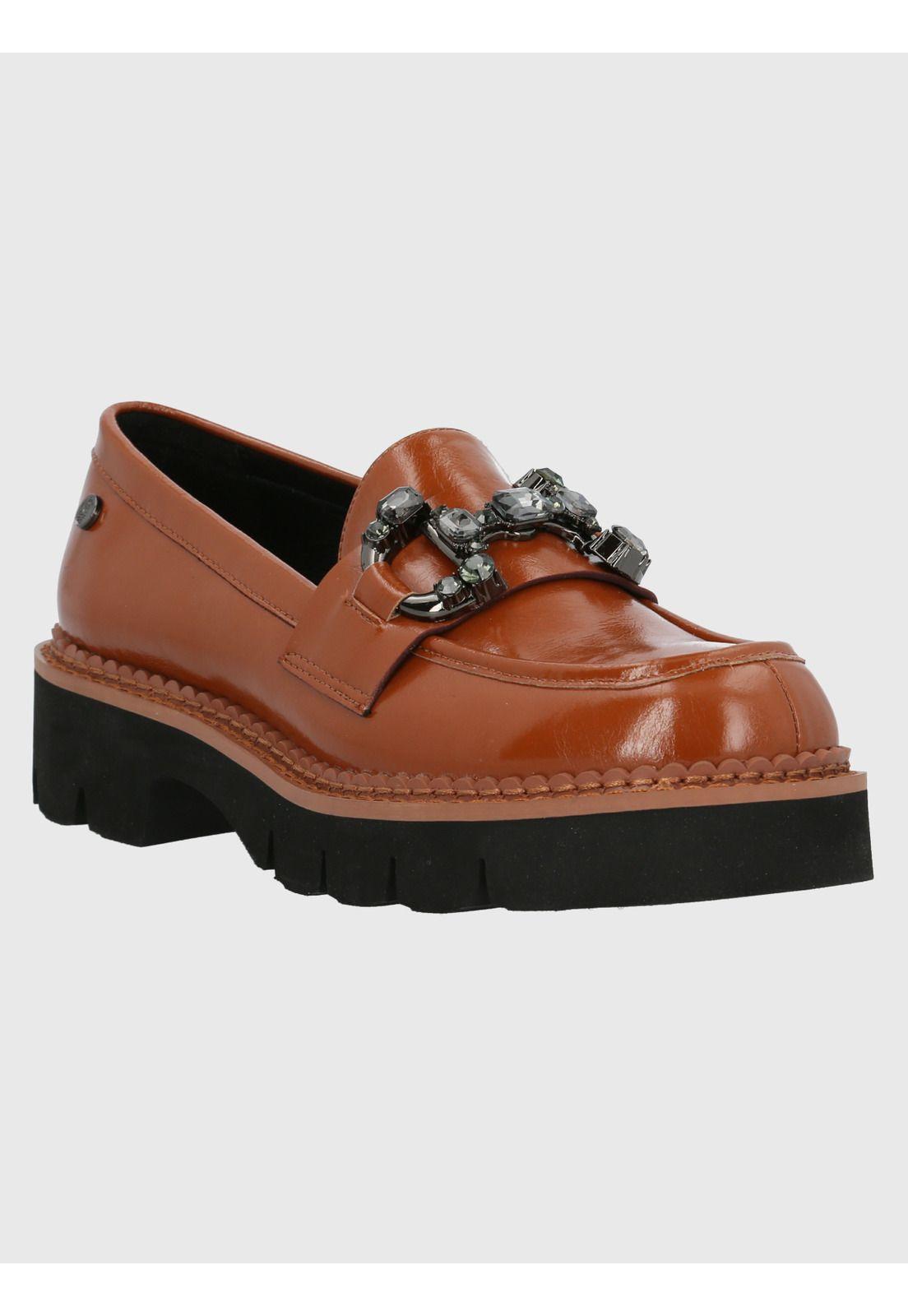 Mocasín Cuero Mujer Salone Camel-0